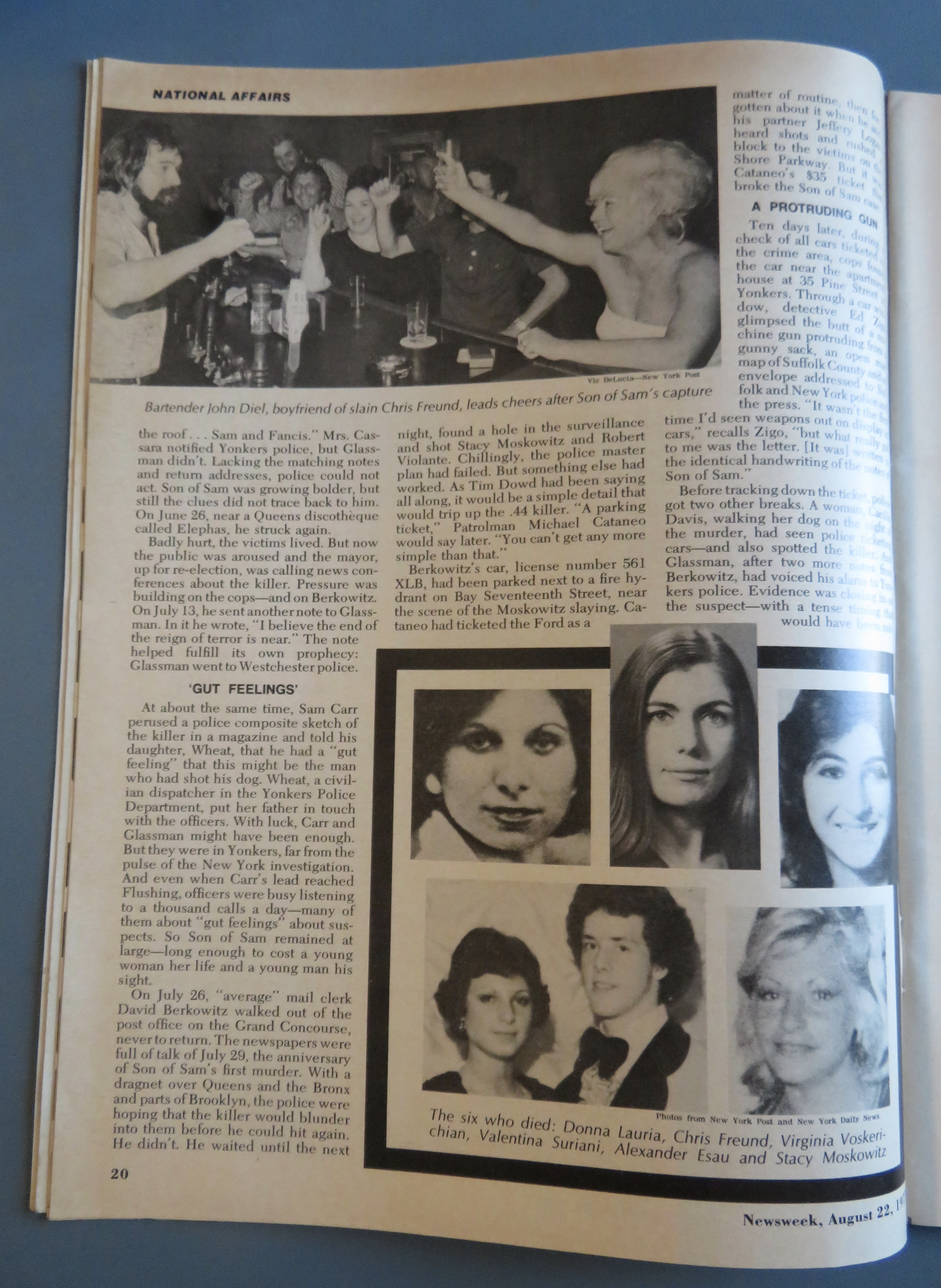 Newsweek Magazine August 22, 1977 The Son Of Sam