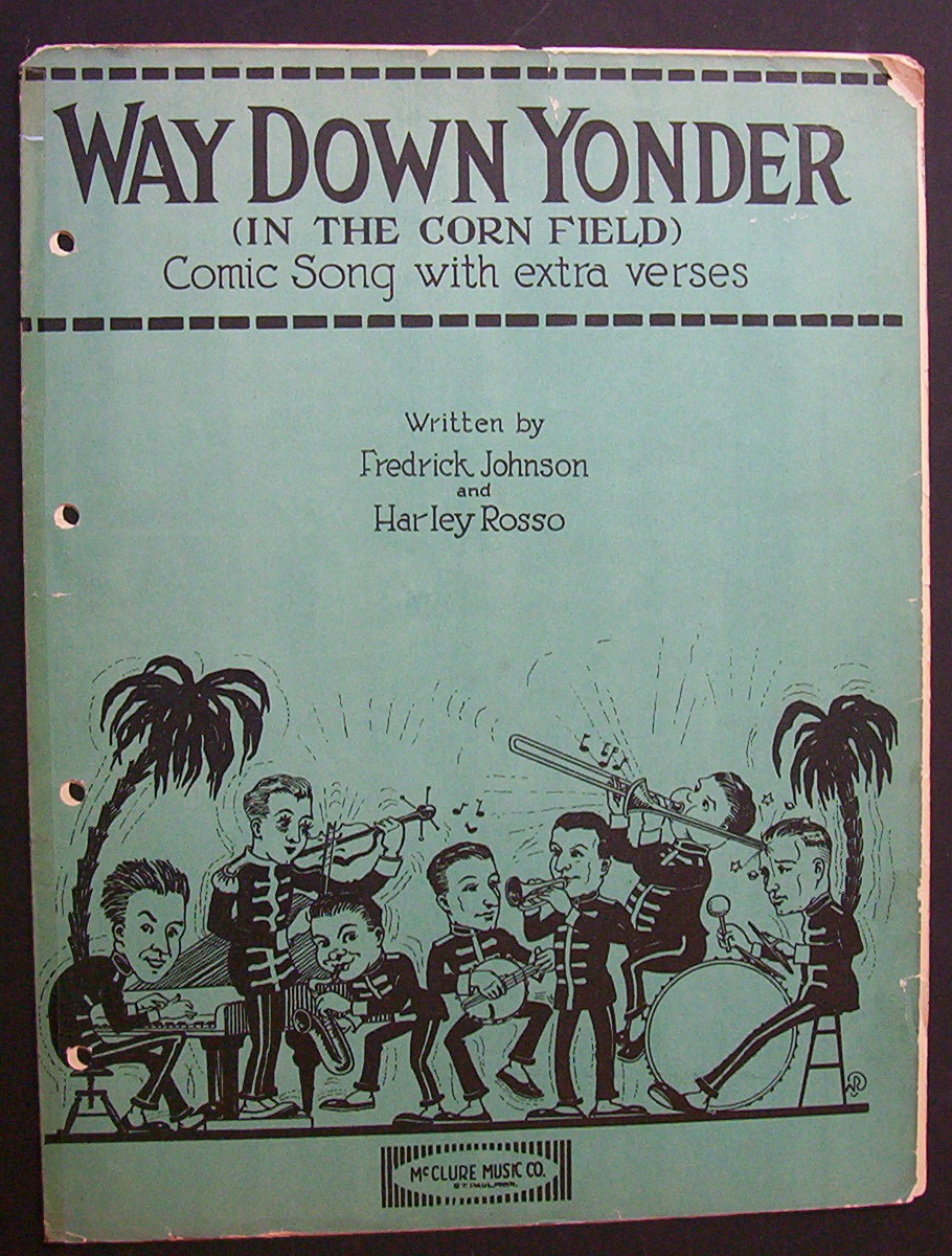 Sheet Music - 1924 Way Down Yonder (In The Corn Field)