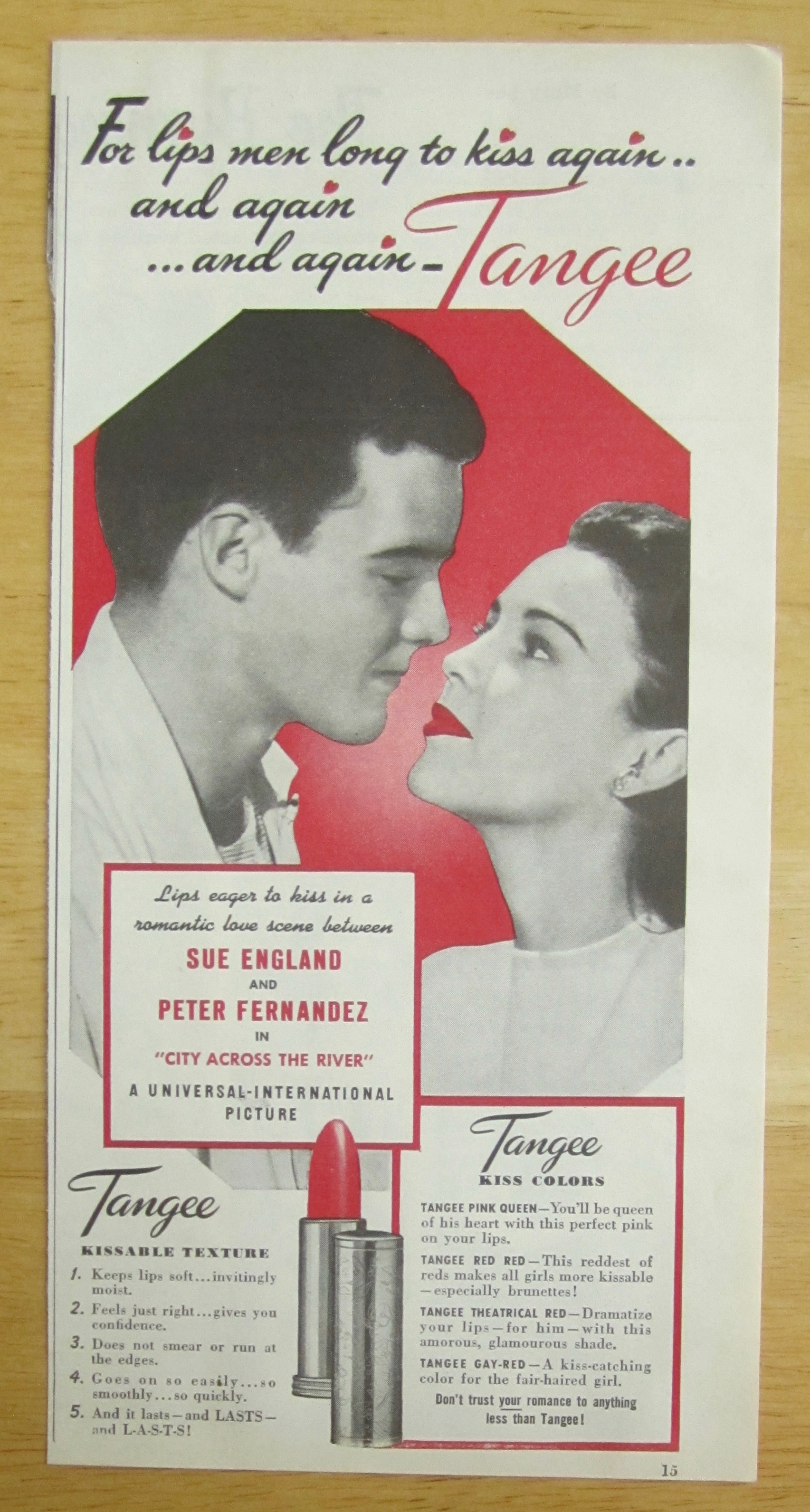 1949 Tangee Lipstick with Sue England & Peter Fernandez