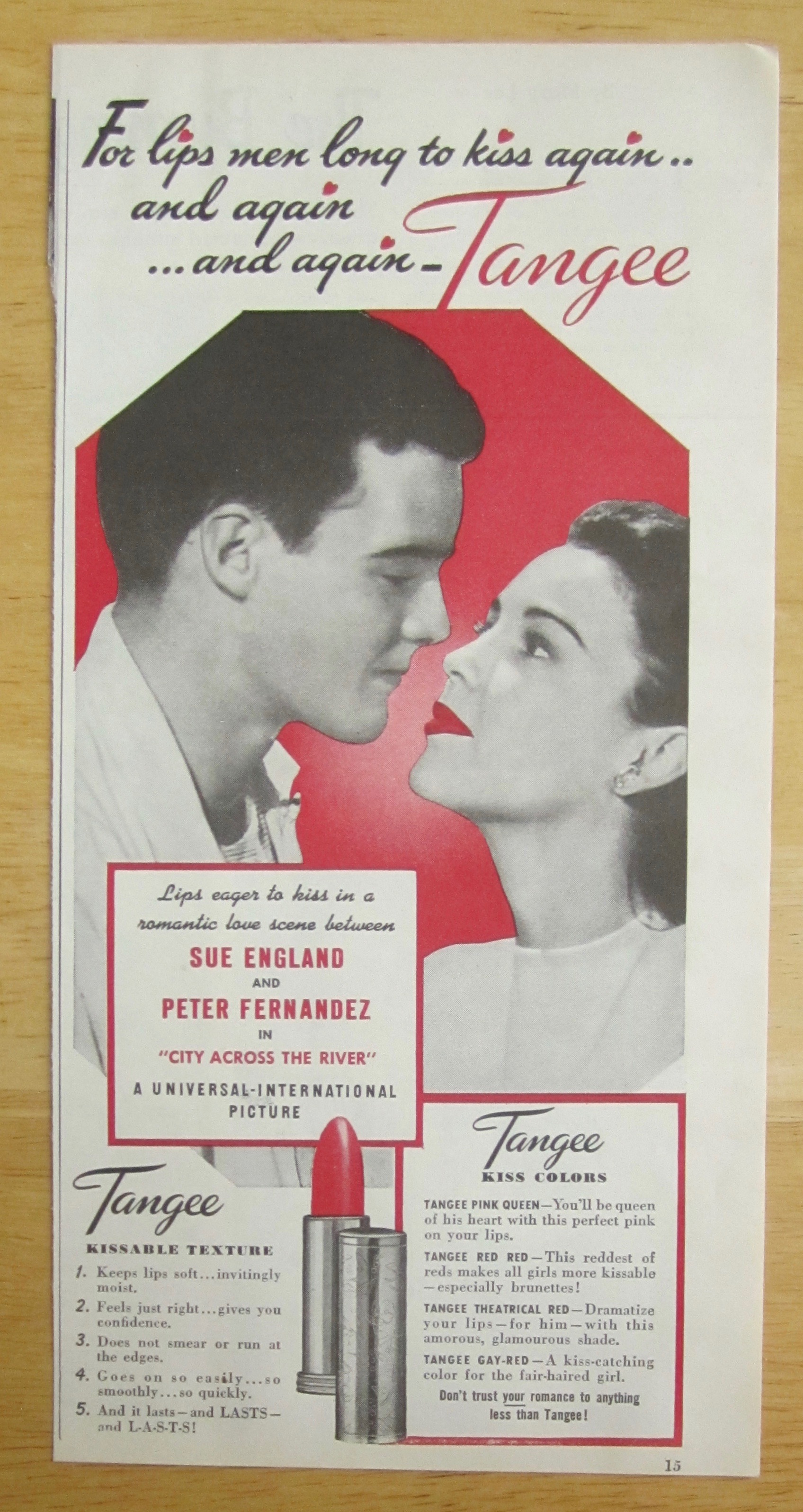 1949 Tangee Lipstick with Sue England & Peter Fernandez