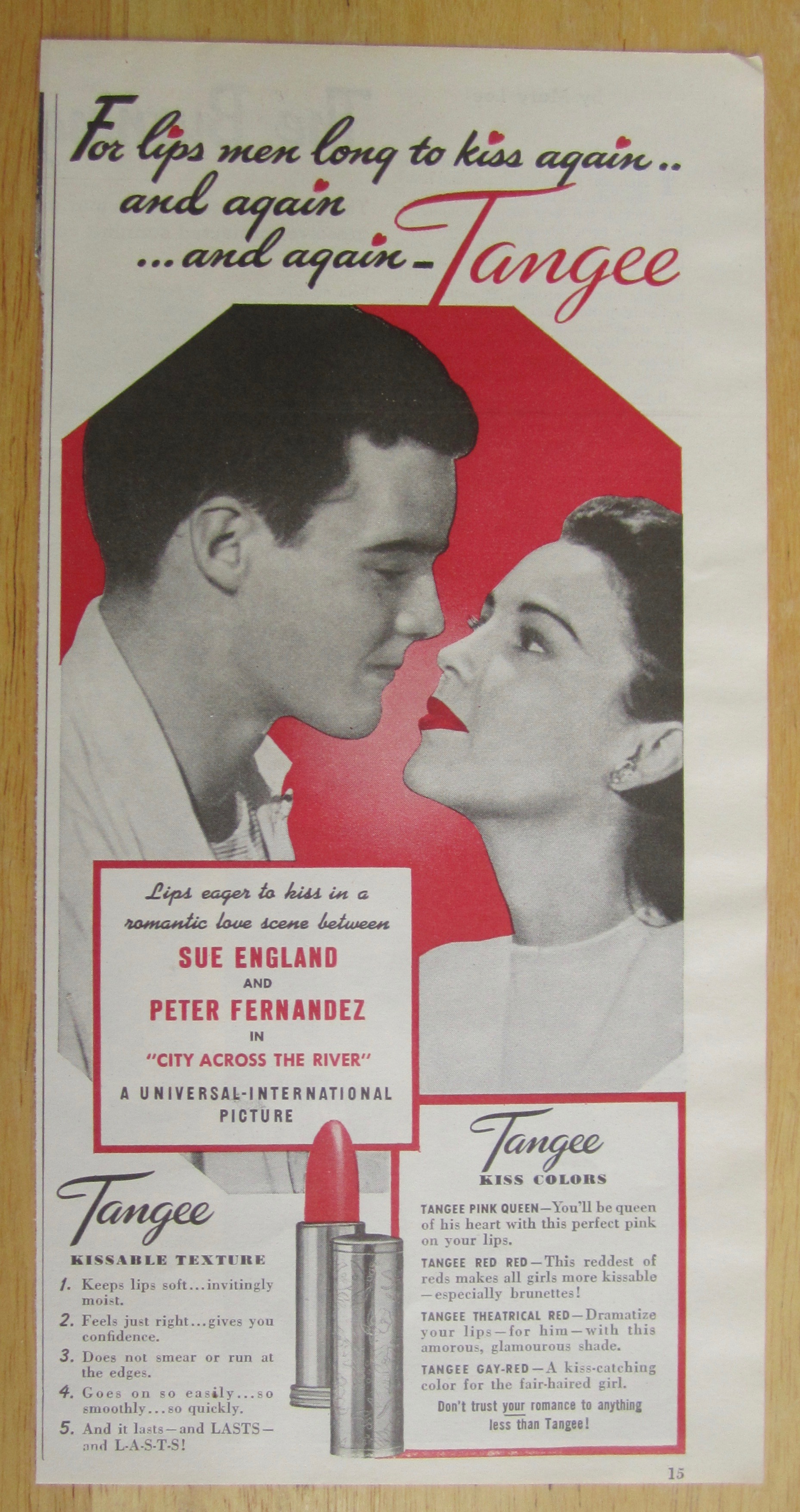 1949 Tangee Lipstick with Sue England & Peter Fernandez
