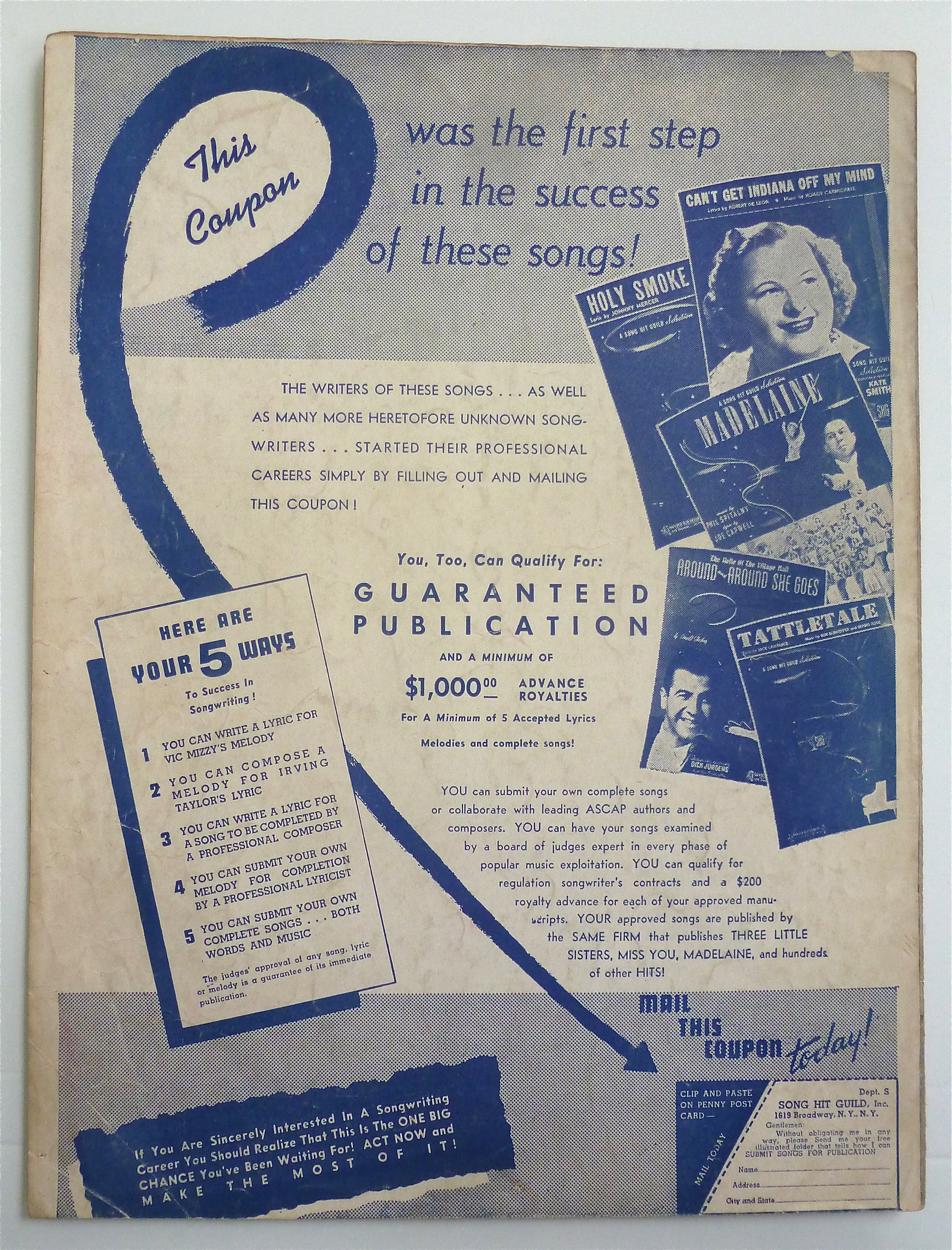 Sheet Music For 1943 Johnny Zero