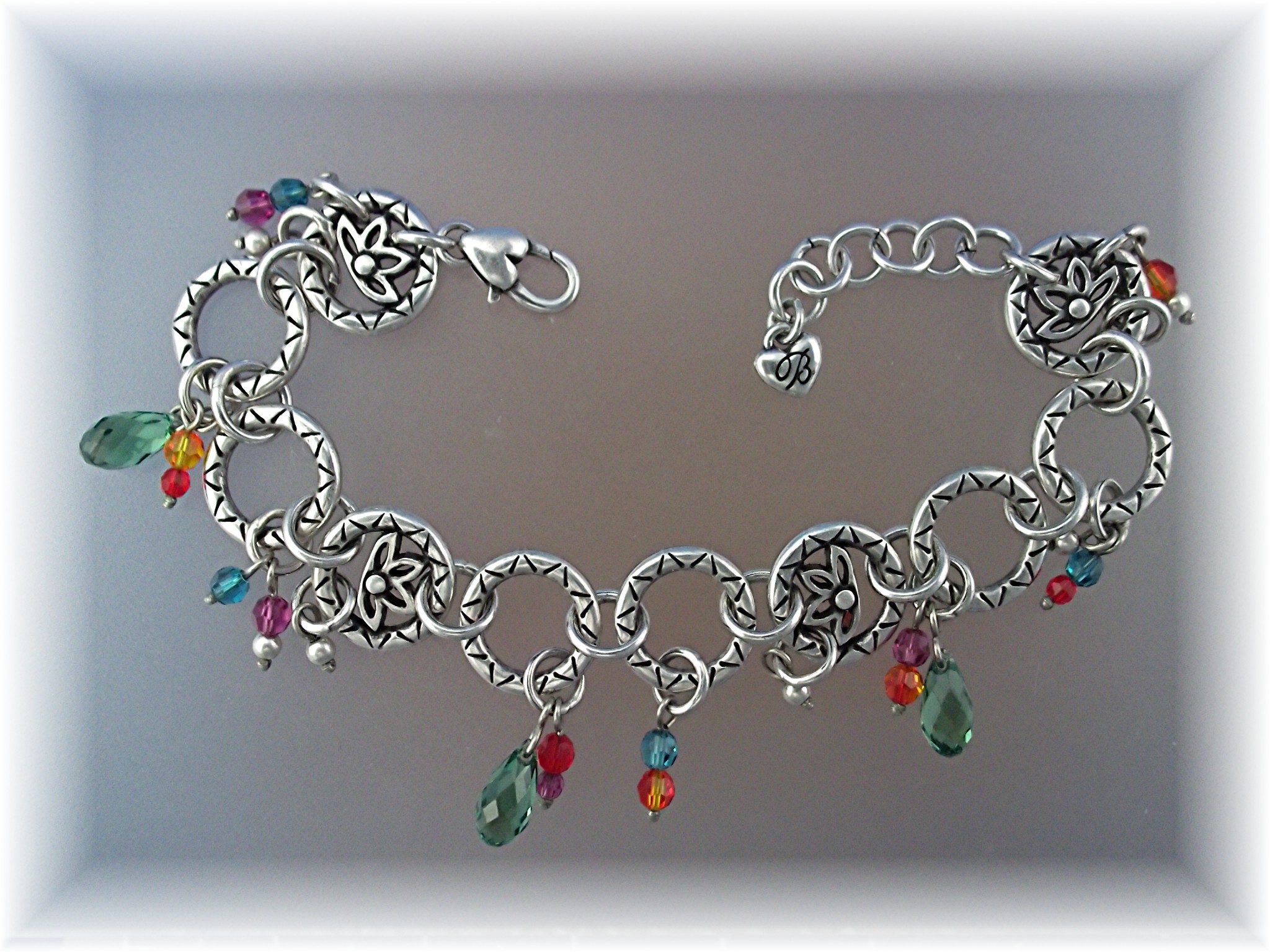 Bracelet Silver and Crystals Brighton Charms