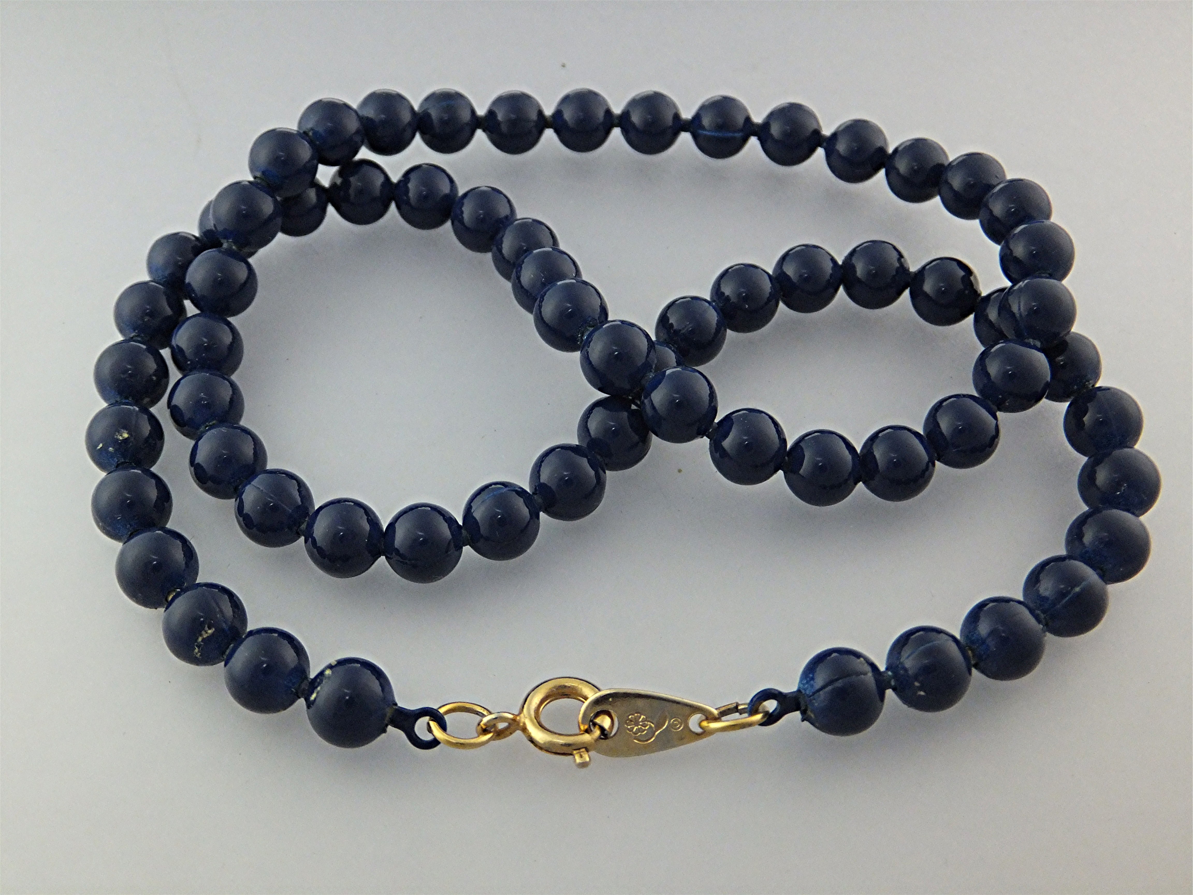 Necklace Blue Lapis 6mm Beads