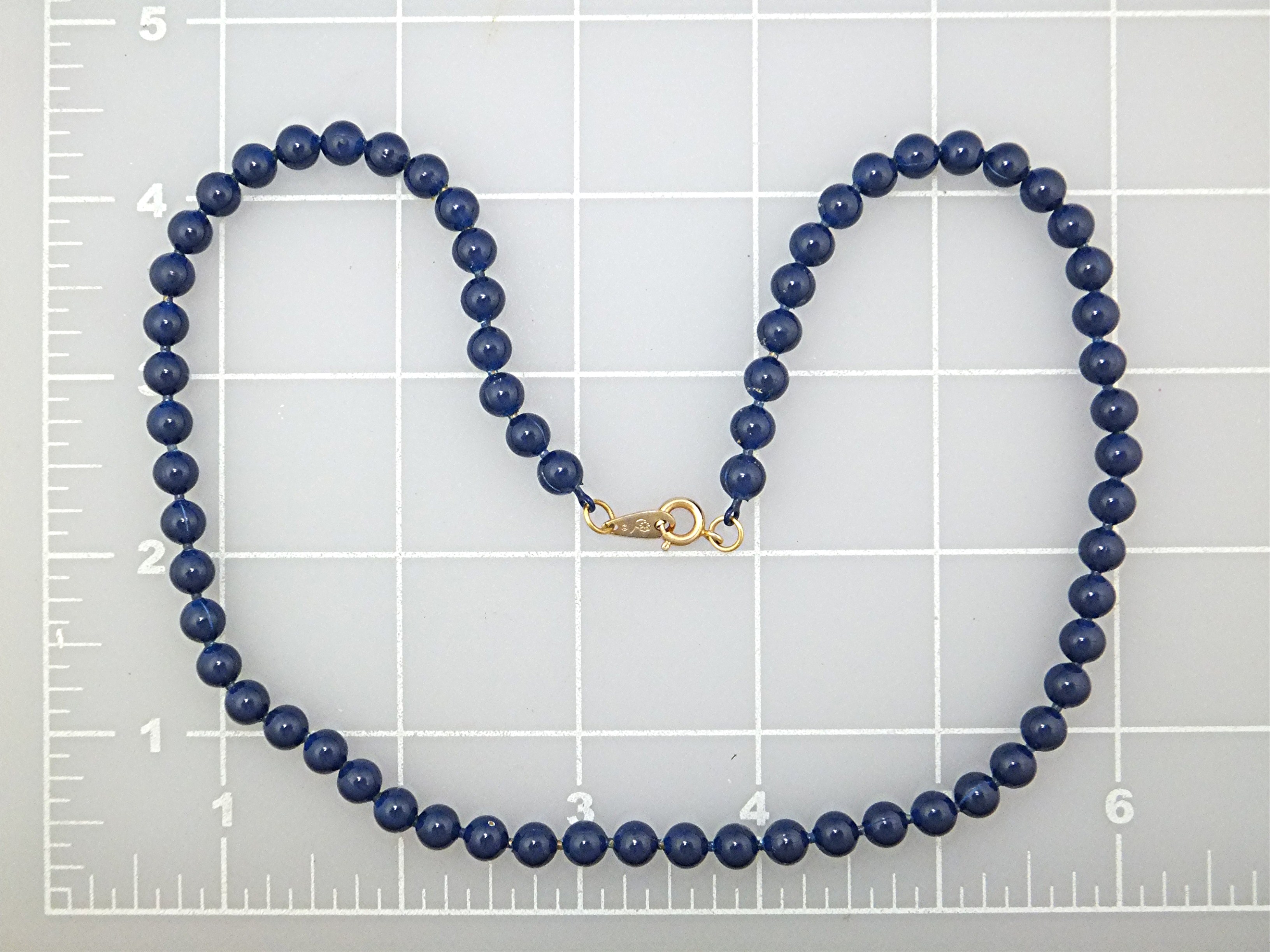 Necklace Blue Lapis 6mm Beads