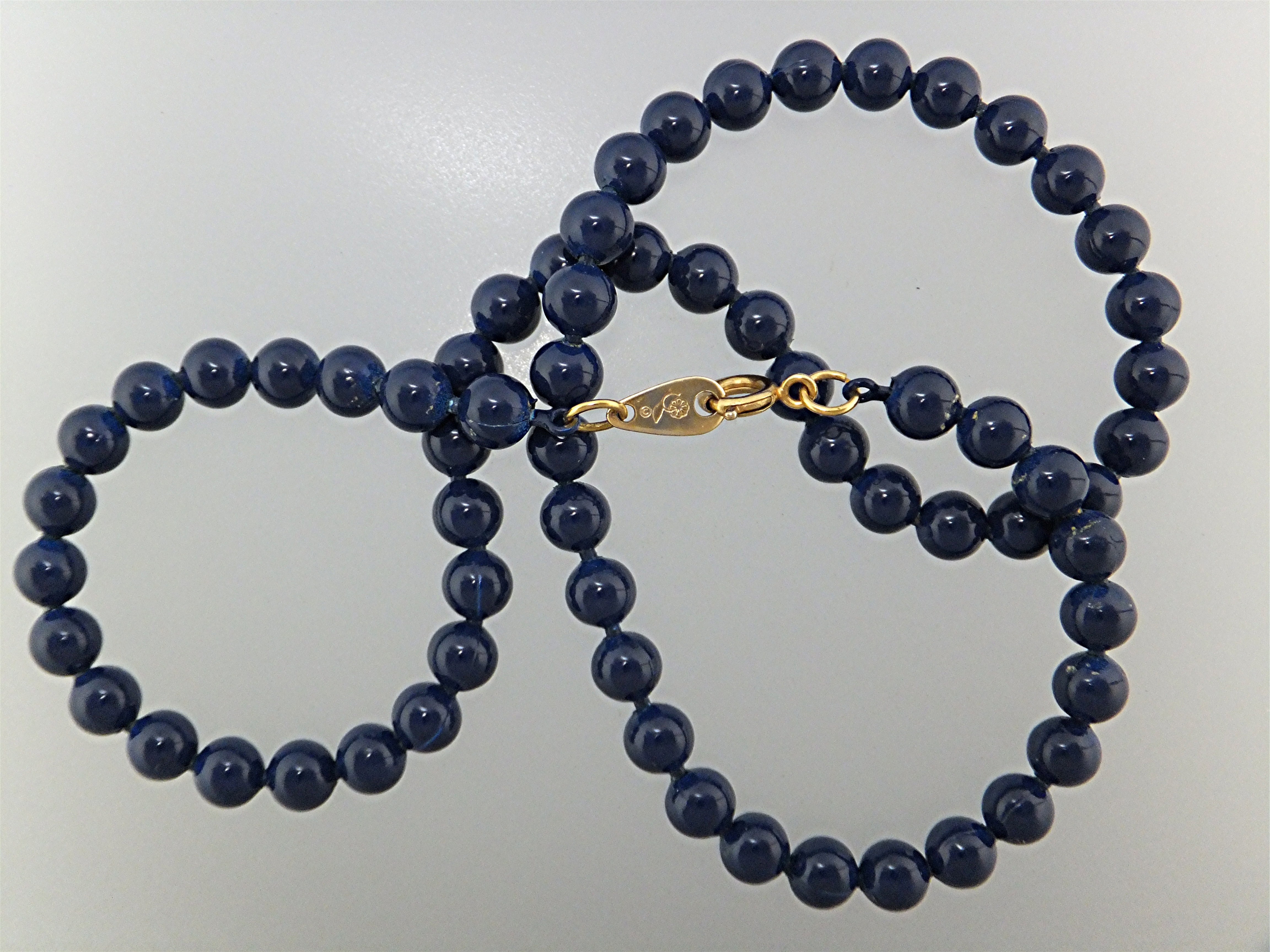 Necklace Blue Lapis 6mm Beads
