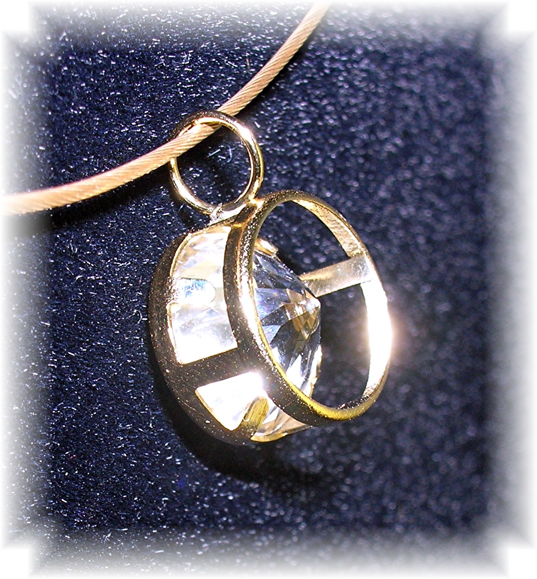 14K Yellow Gold Fexible Necklace with 2 Pendants