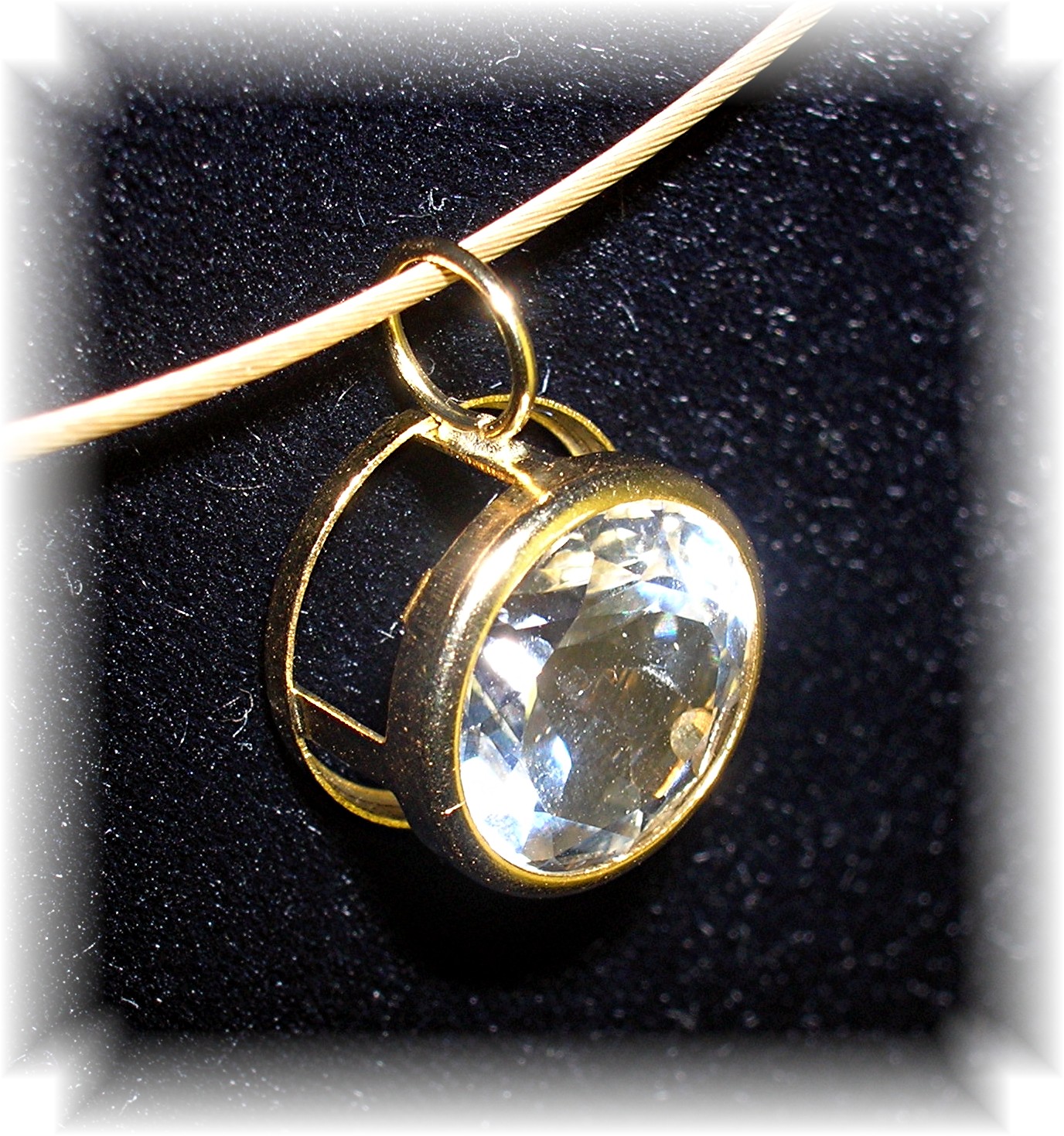 14K Yellow Gold Fexible Necklace with 2 Pendants