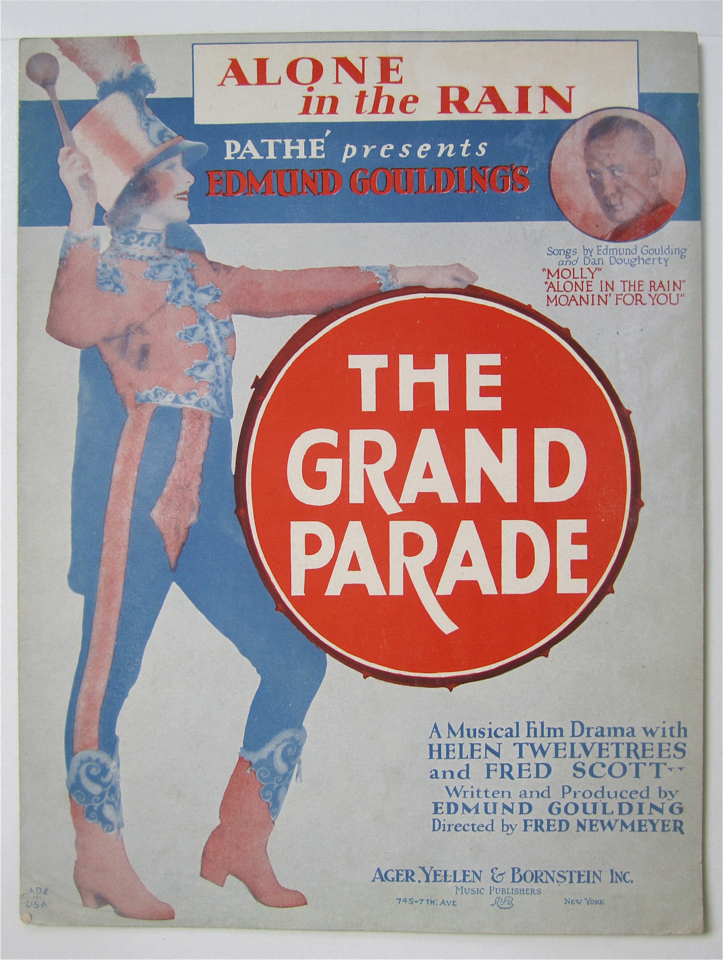 Sheet Music 1929 Alone In The Rain