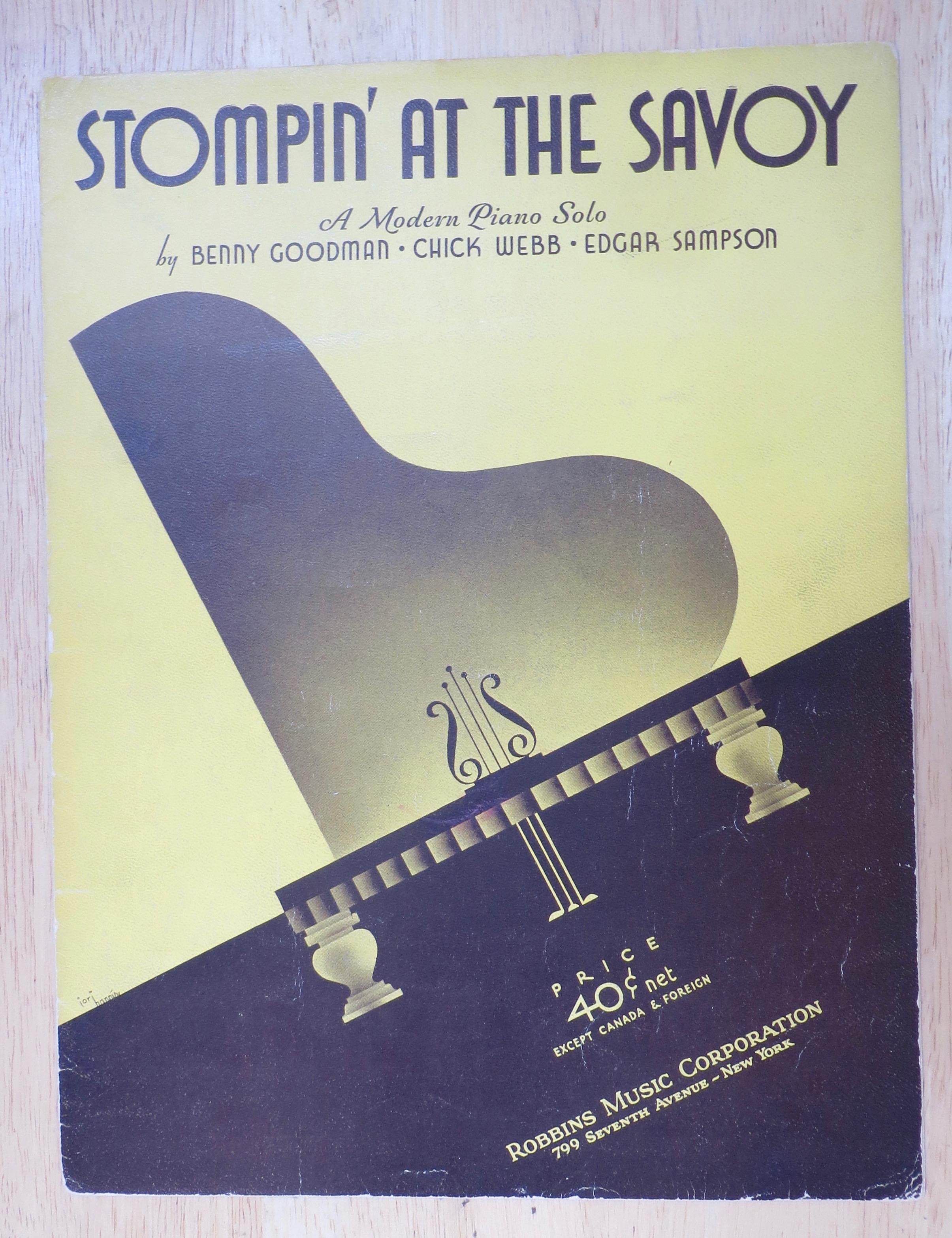 1936 Stompin' At The Savoy Sheet Music
