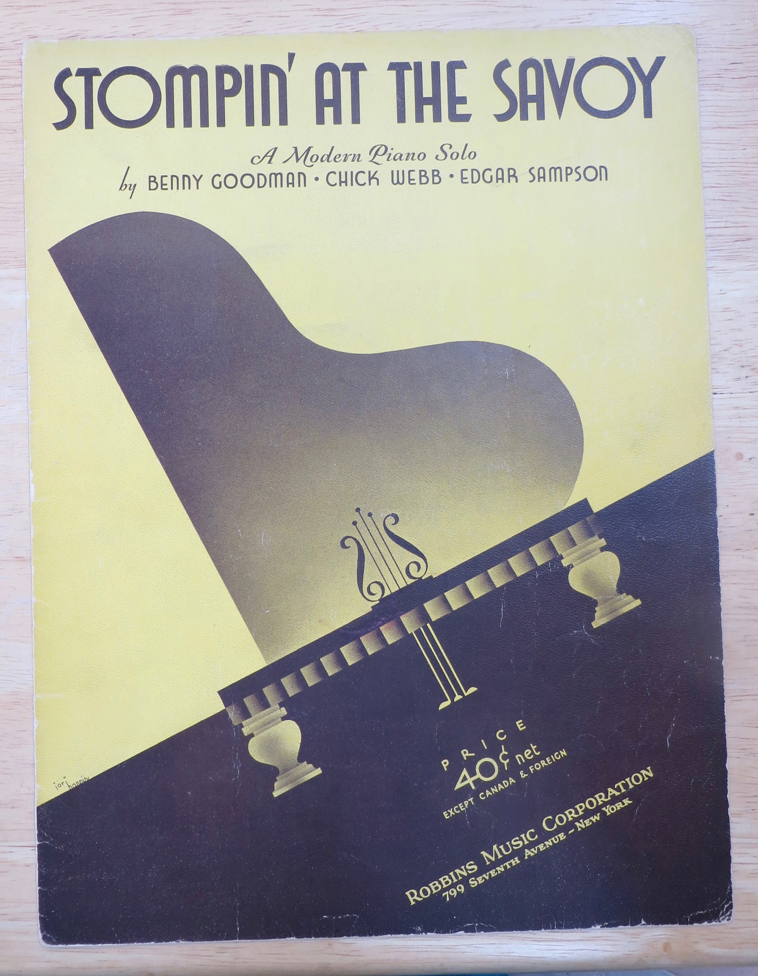 1936 Stompin' At The Savoy Sheet Music