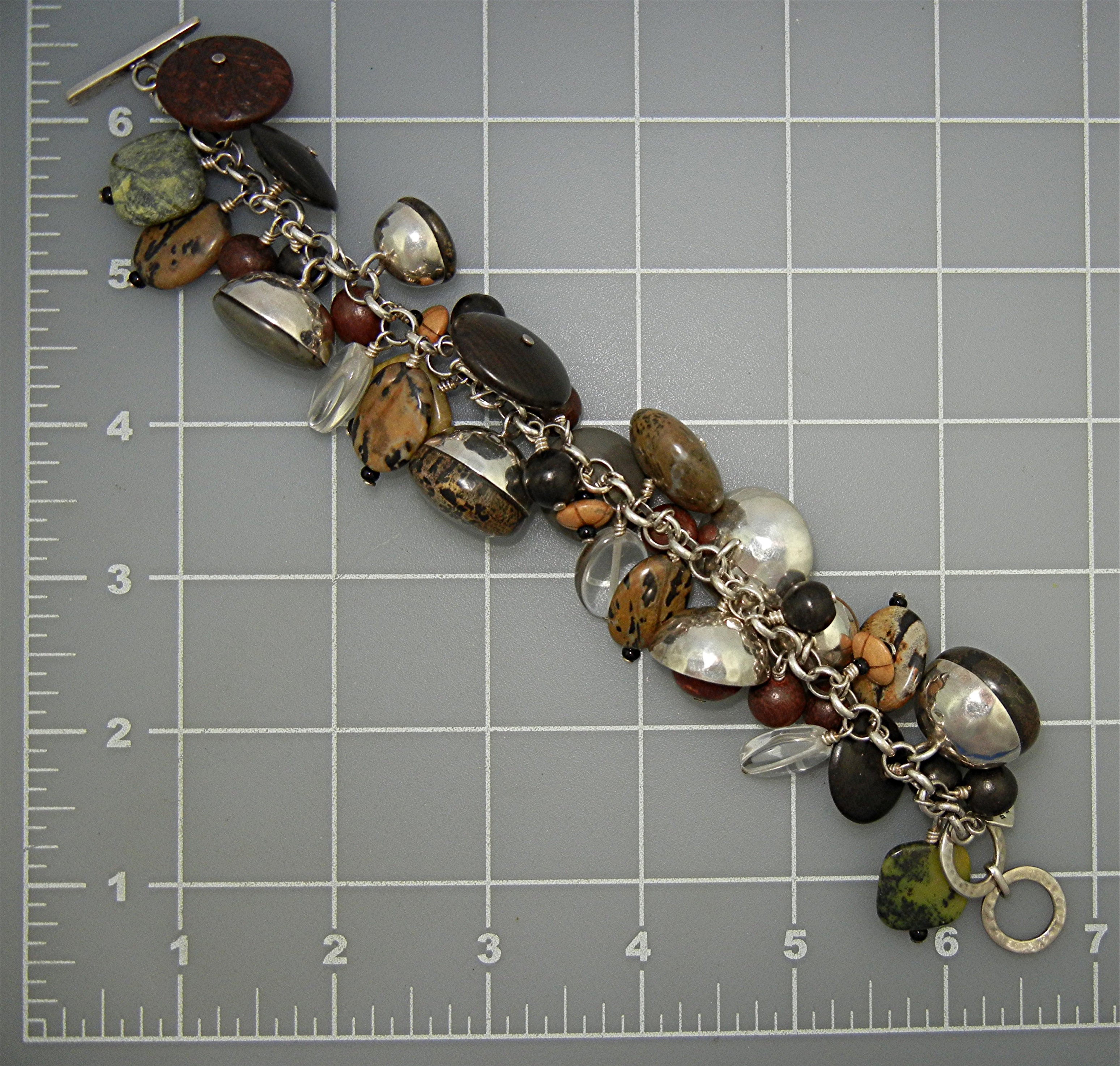 Silpada Sterling Silver Multi Charms 8.5 Inch Bracelet