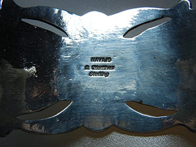 Rick Martinez Sterling Silver Turquoise Bracelet Navajo