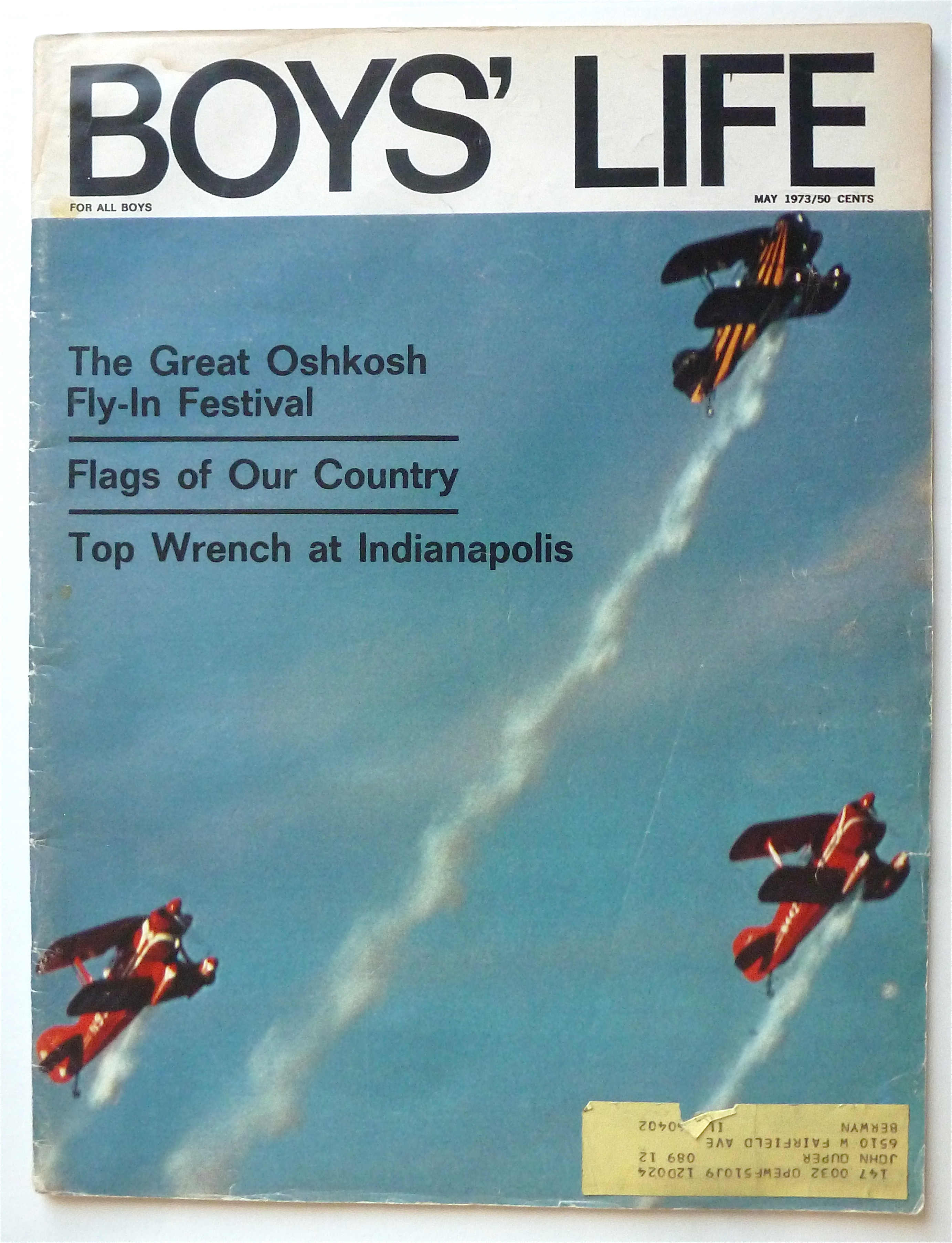 Boys Life Magazine May 1973 Great Oshkosh Fly In Fest