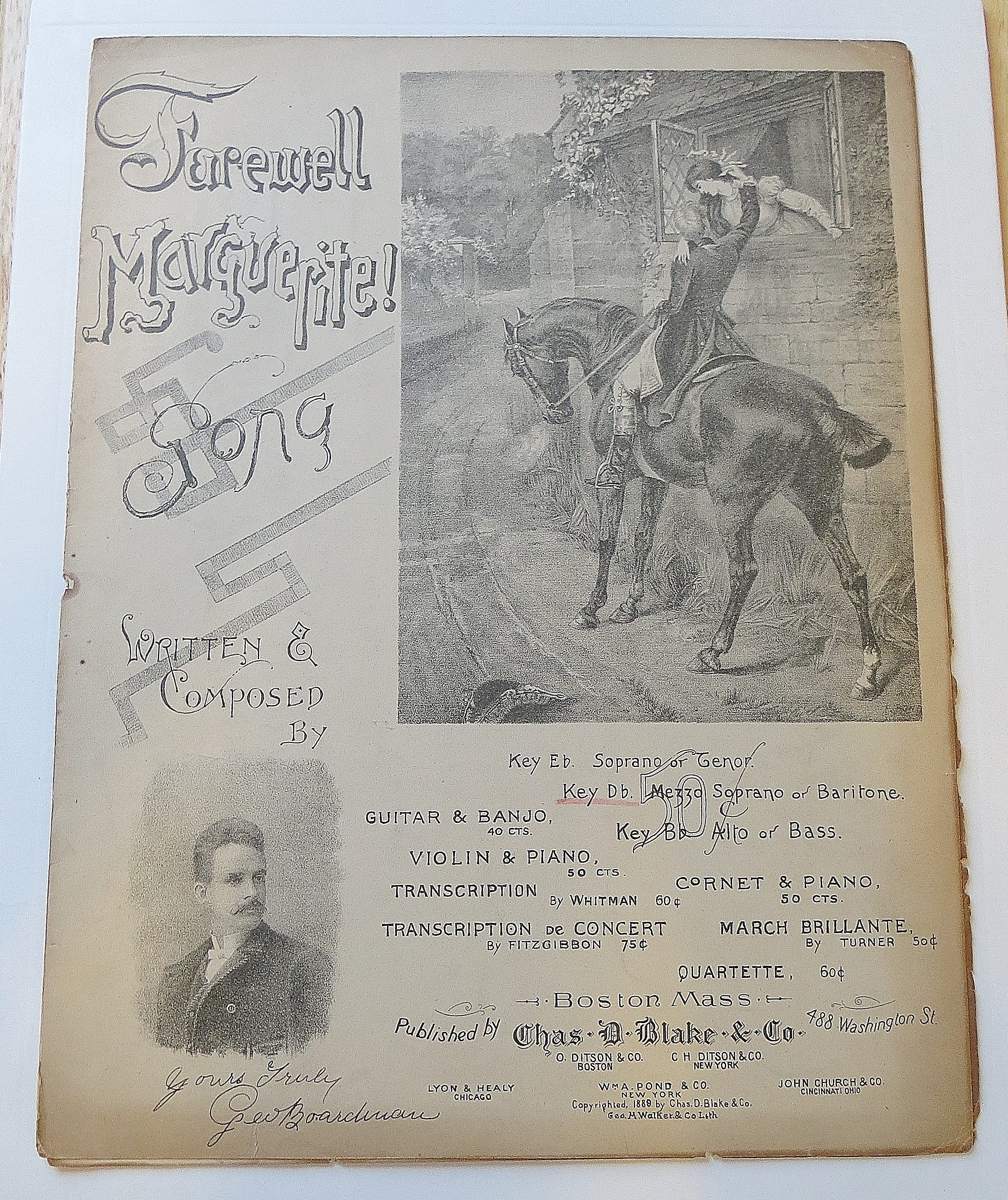 1887 Farewell Marguerite Song