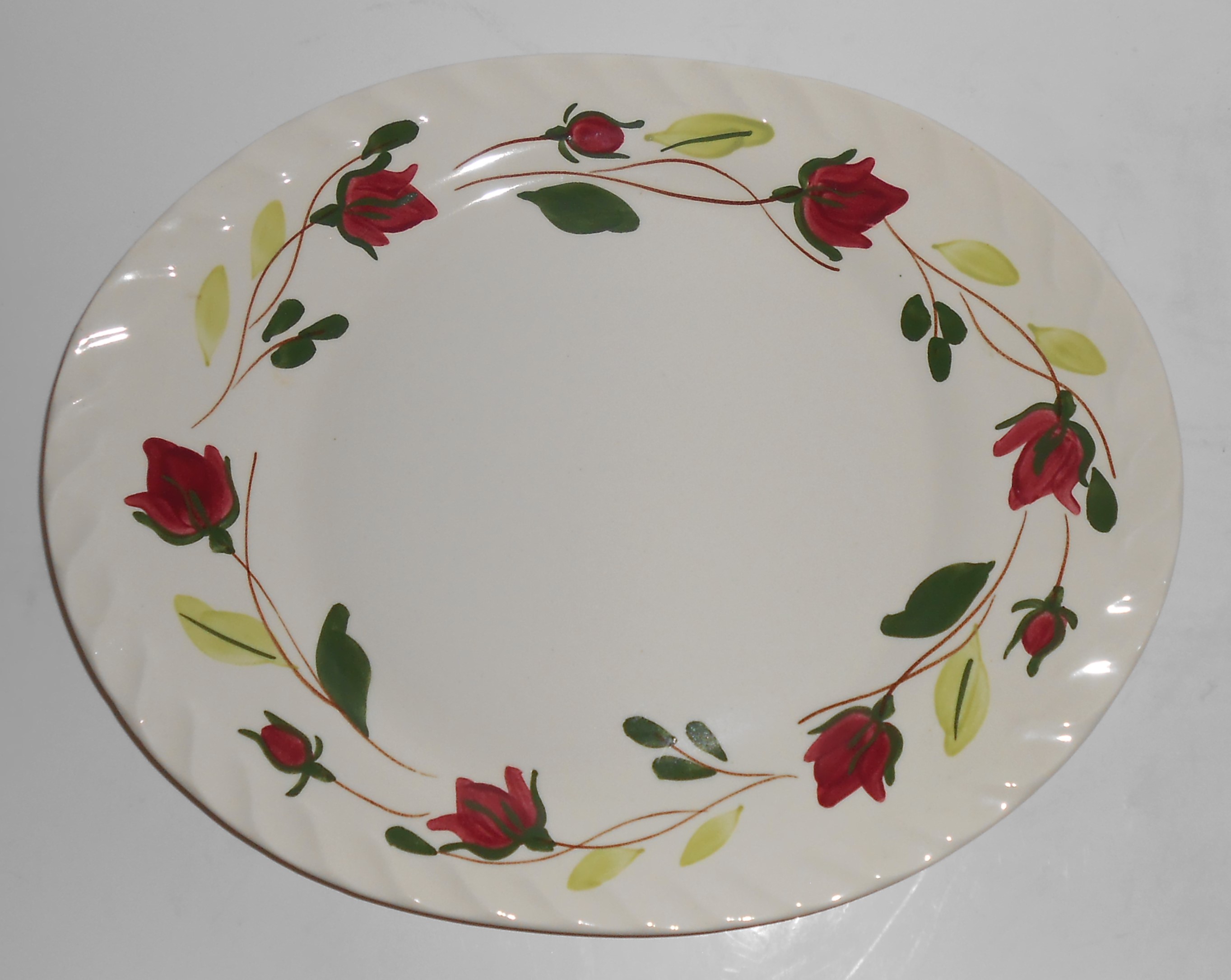 Blue Ridge Pottery Ring 'O Roses Platter