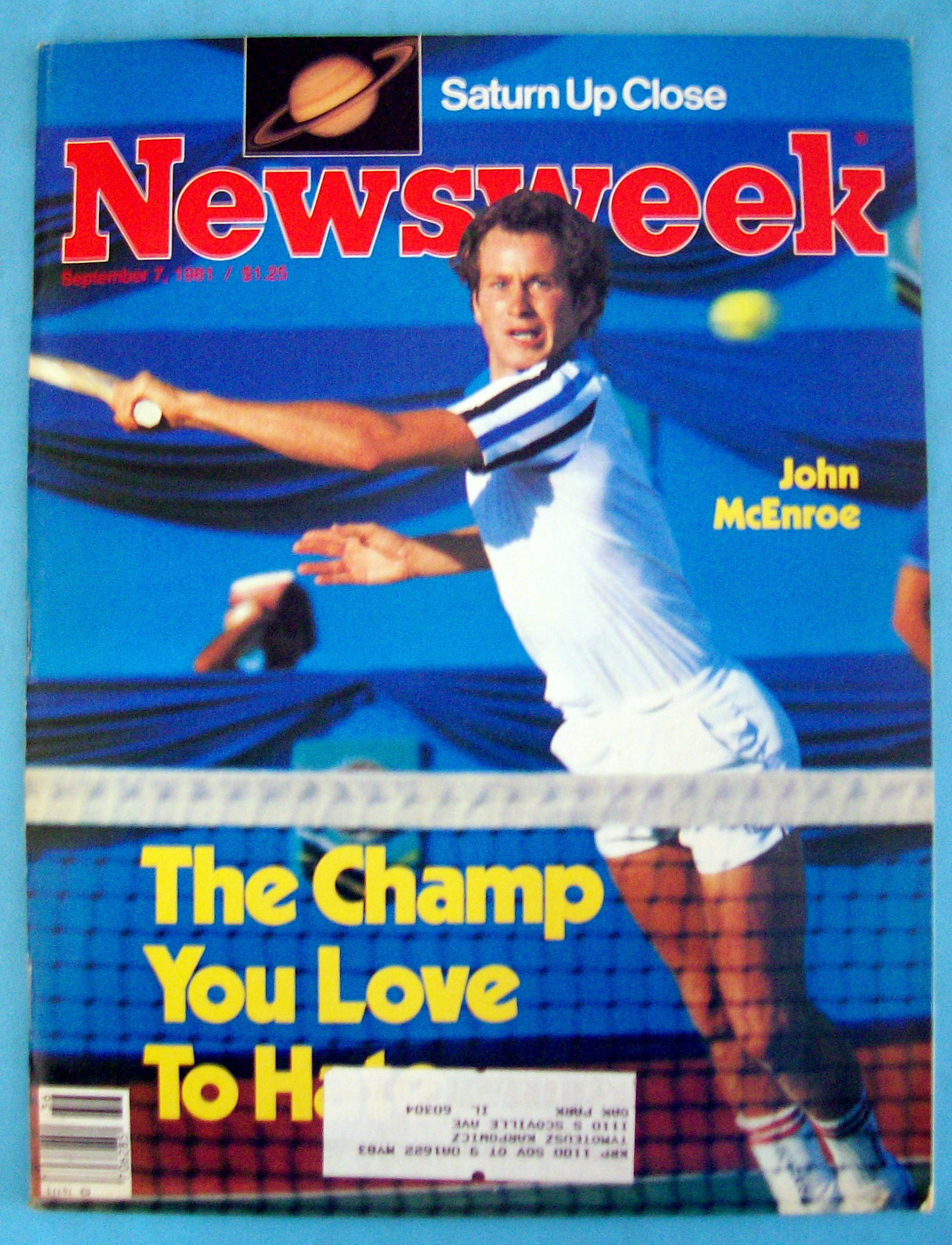 Newsweek Magazine - September 7, 1981 - John McEnroe