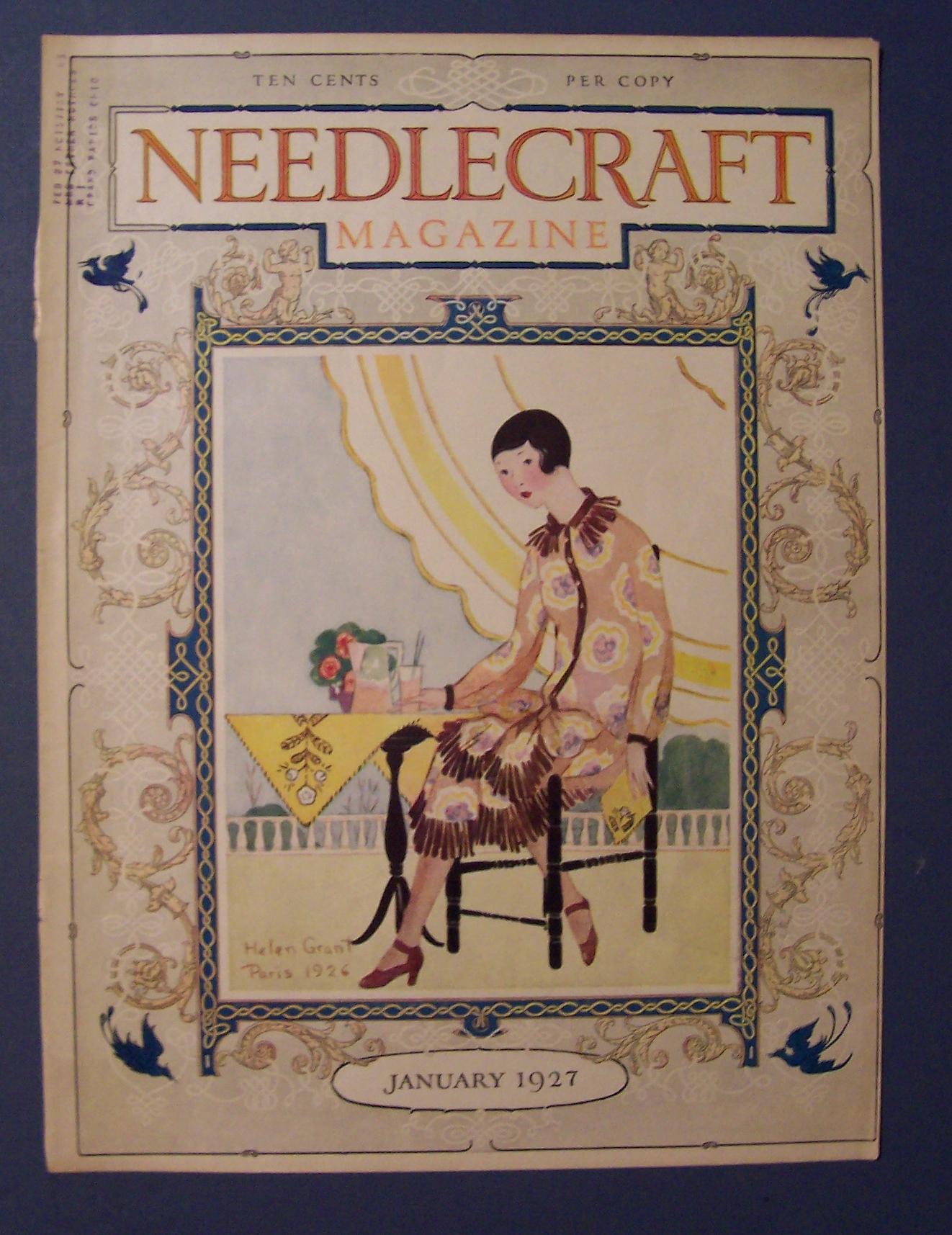 Needlecraft Magazine Cover By Helen Grant-January 1927