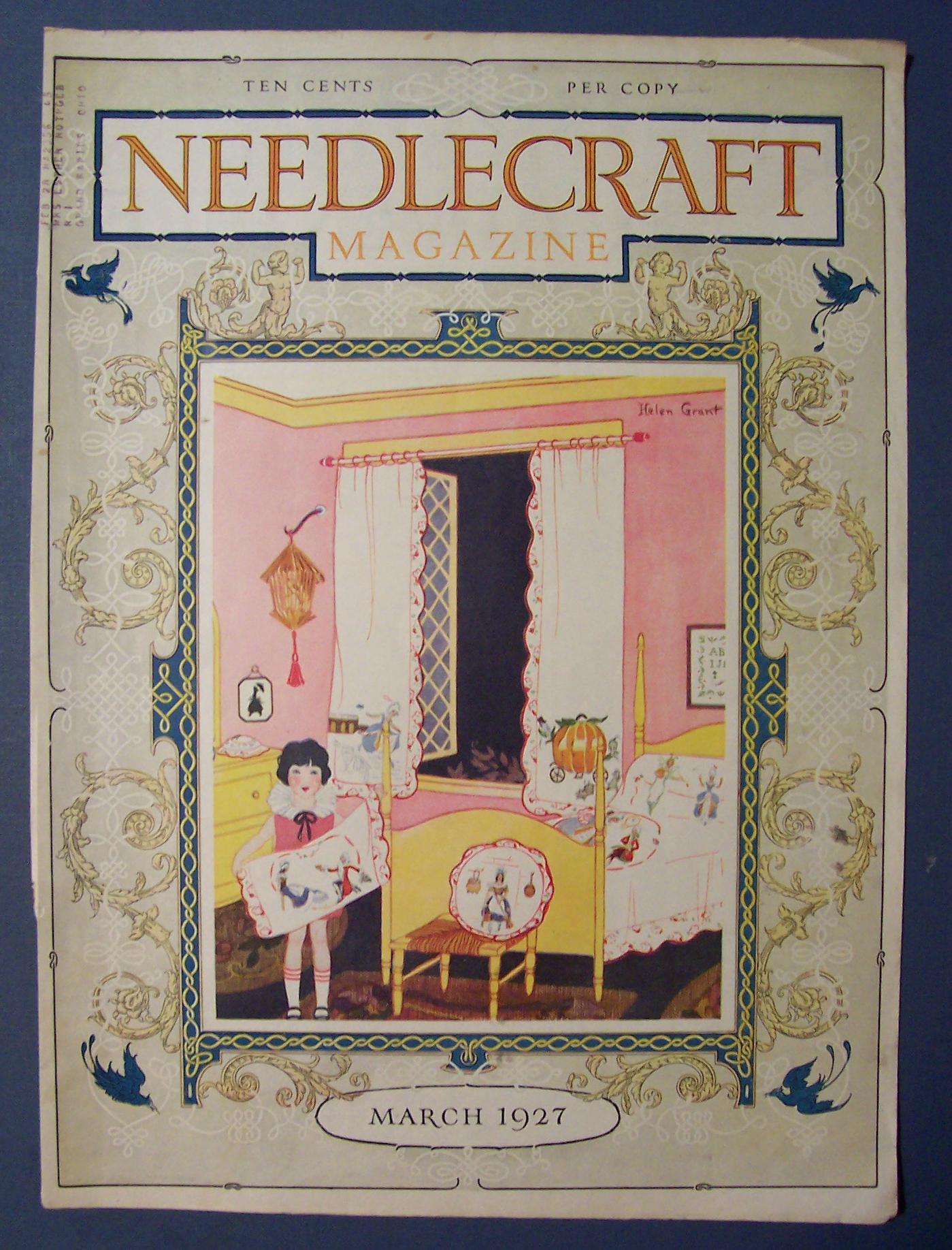 Needlecraft Magazine Cover By Helen Grant - March 1927