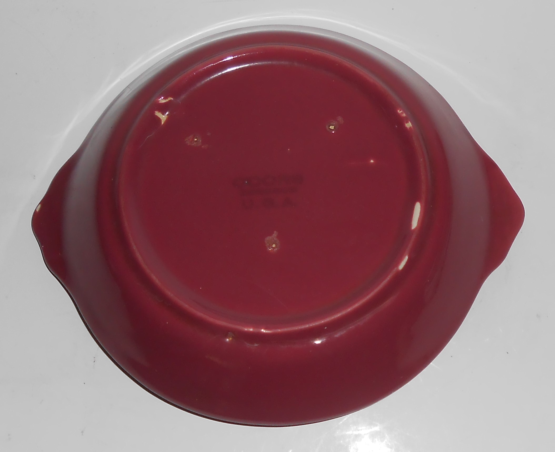 Coors Pottery Rosebud Red Shirred Egg Bowl MINT