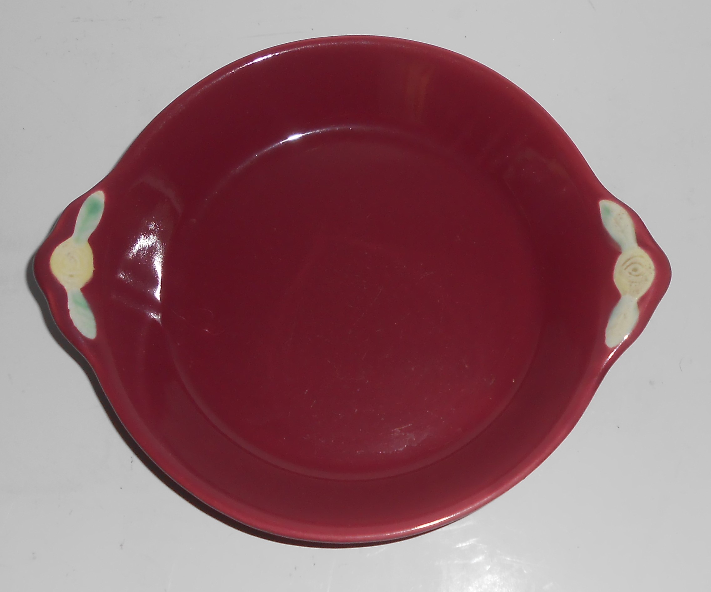 Coors Pottery Rosebud Red Shirred Egg Bowl MINT