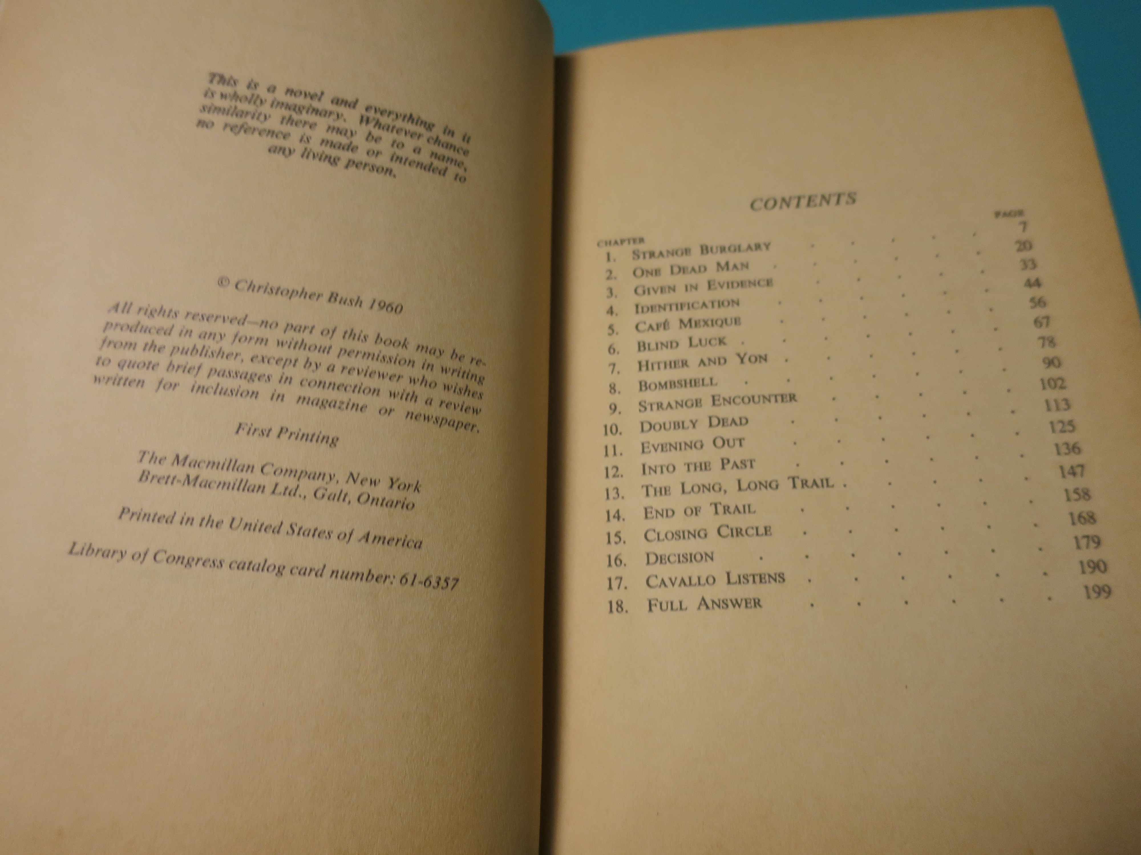 Case of the Sapphire Brooch by Christopher Bush 1961