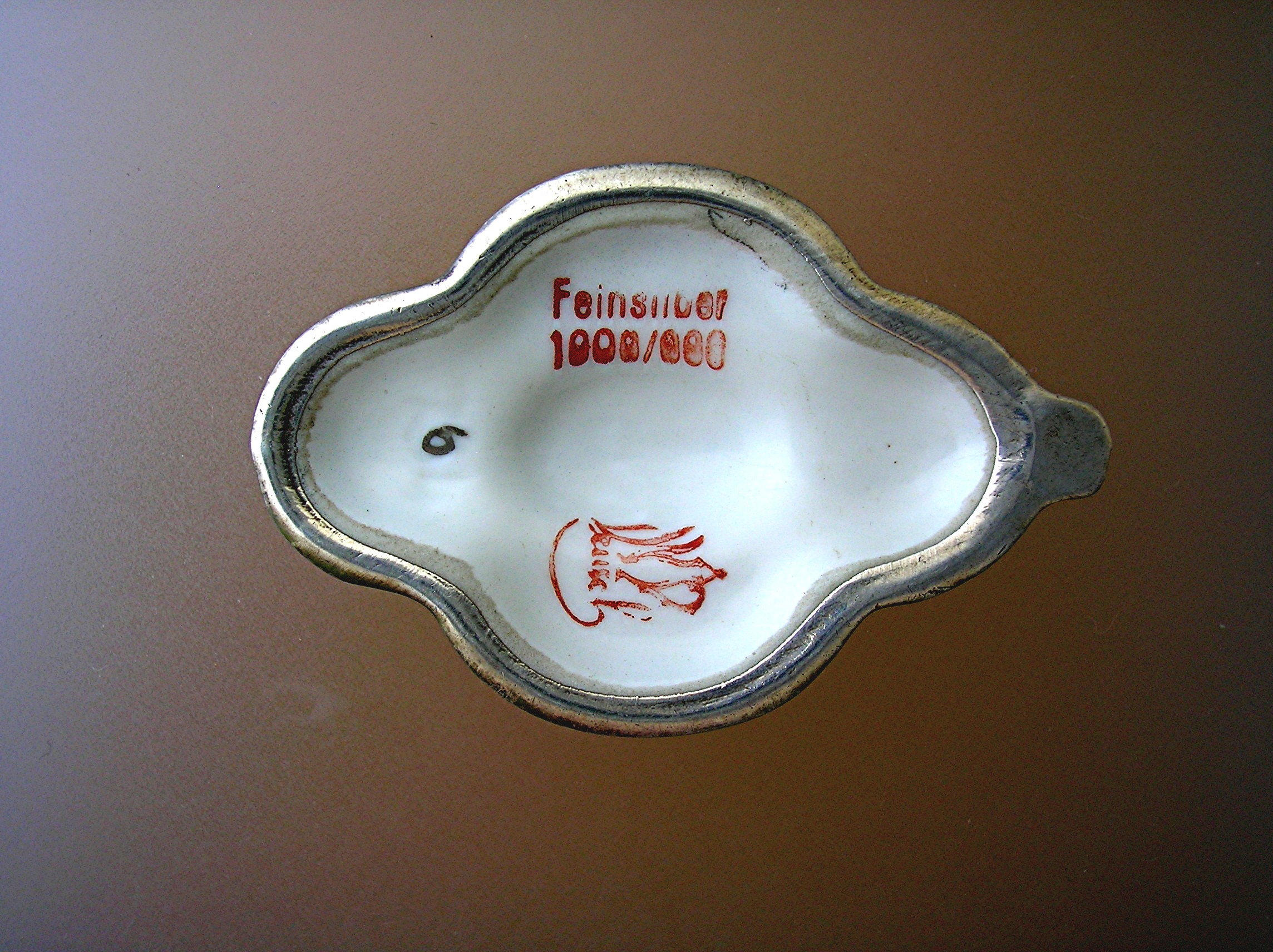 Beautiful Silver & Porcelain European Pendant