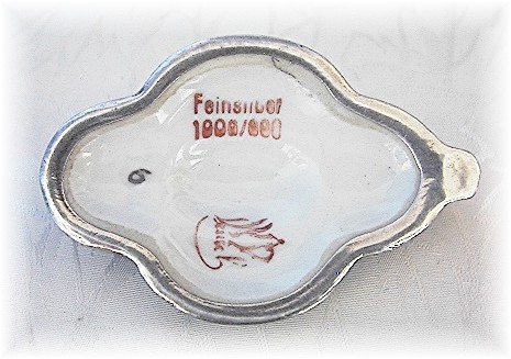Beautiful Silver & Porcelain European Pendant