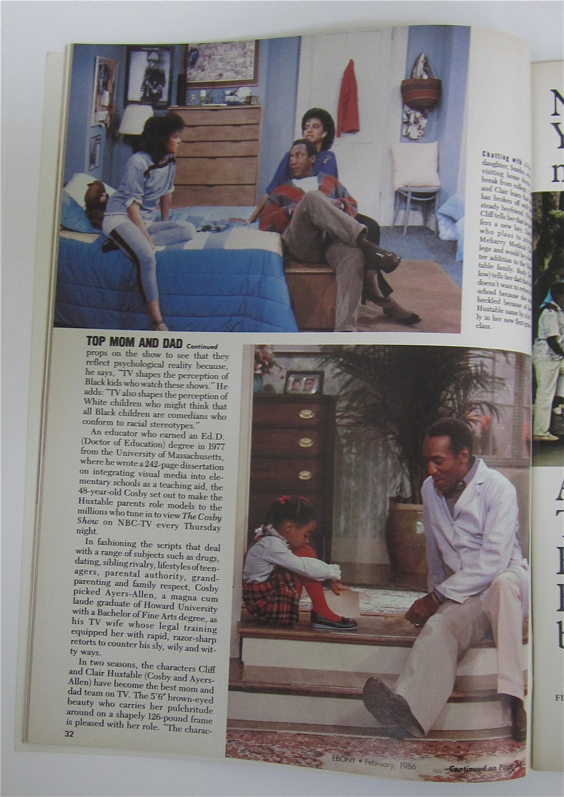 Ebony Magazine February 1986 B Cosby/P Ayers Allen