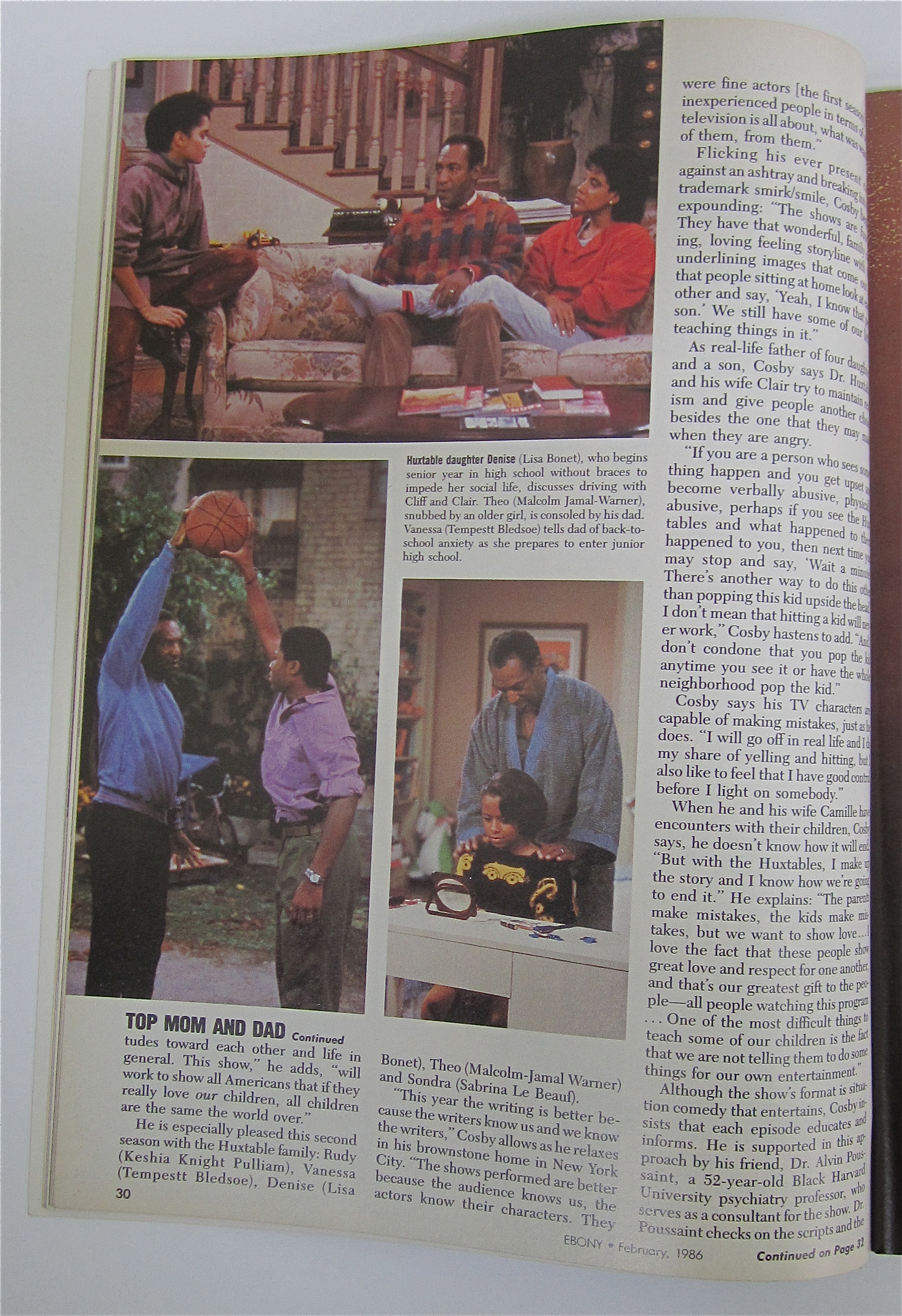 Ebony Magazine February 1986 B Cosby/P Ayers Allen