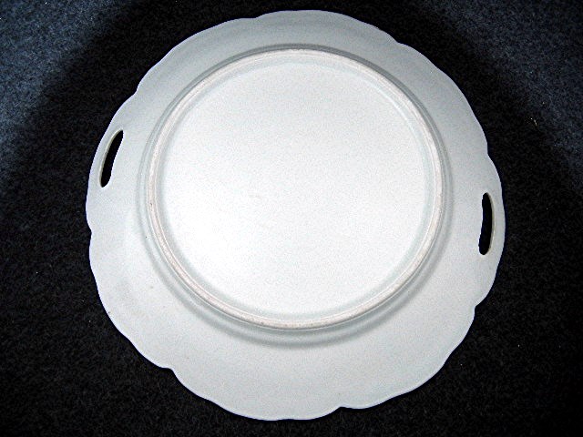 China  Floral serving plate handles and gold highlites