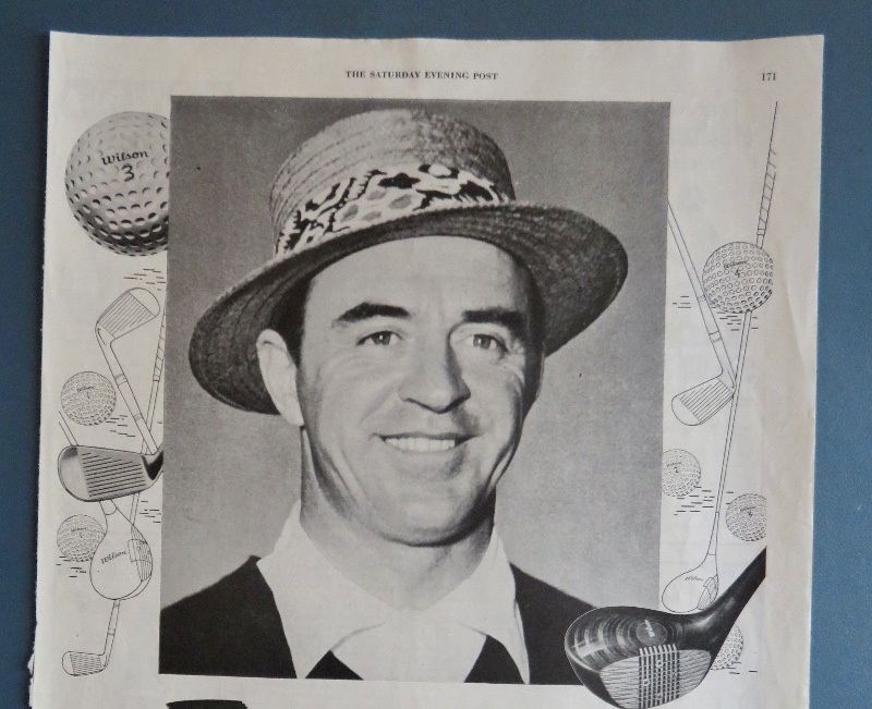 1952 Wilson Golf Clubs & Golf Balls with Golfer Sam Snead