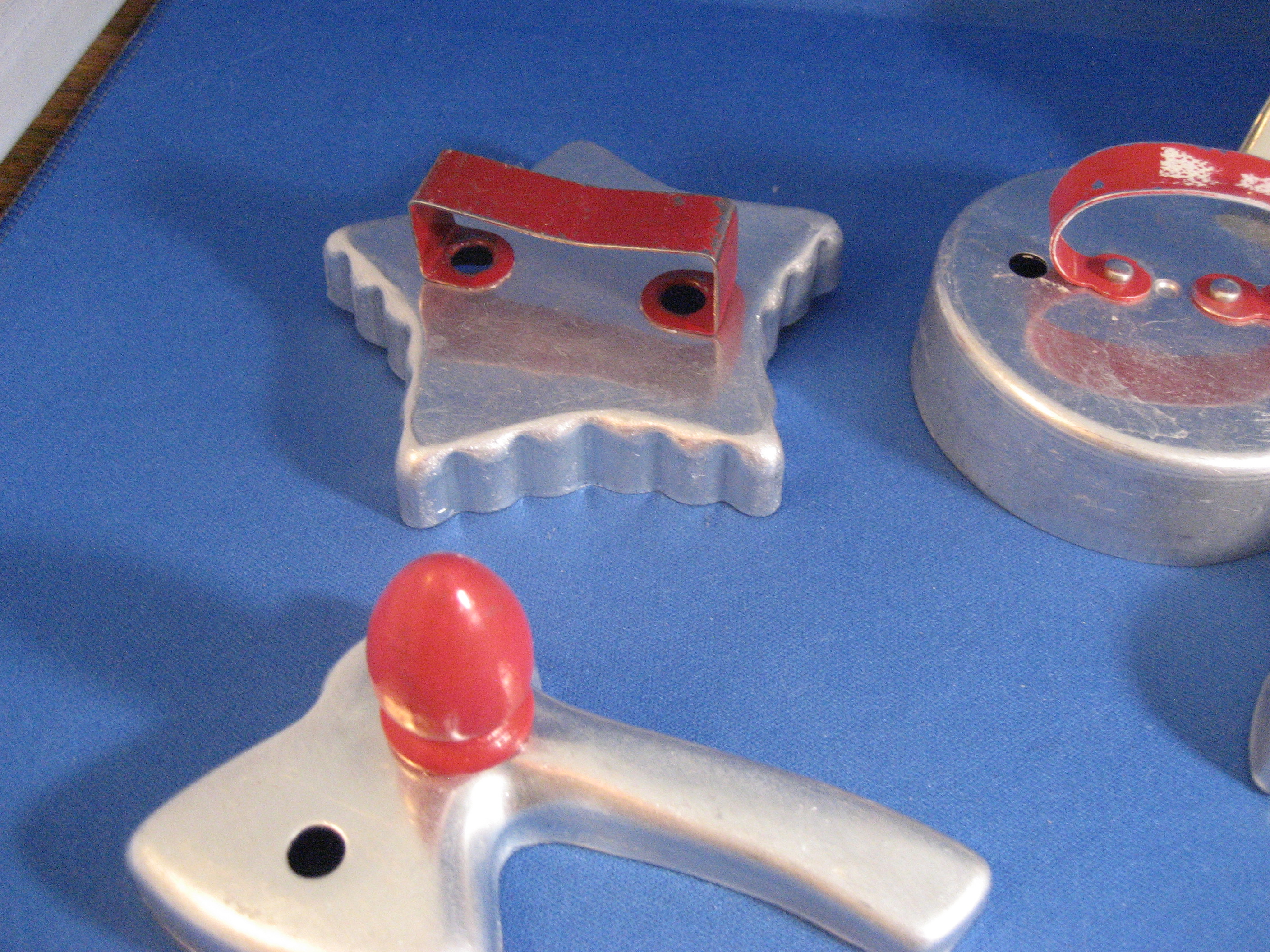 Group of Five Aluminum Cookie Cuttters