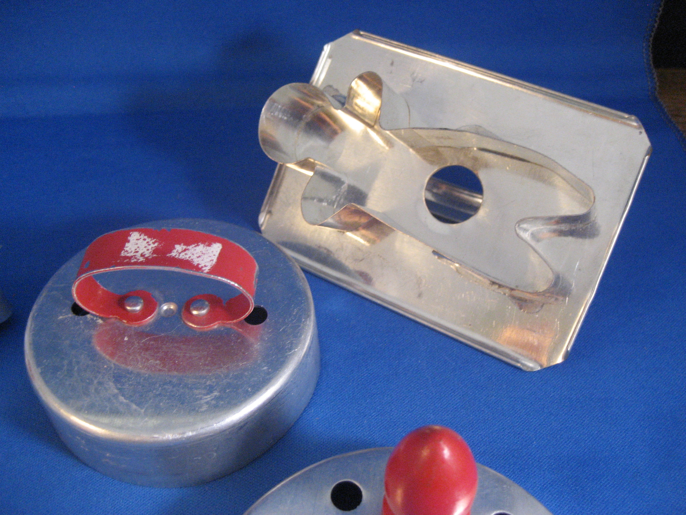 Group of Five Aluminum Cookie Cuttters