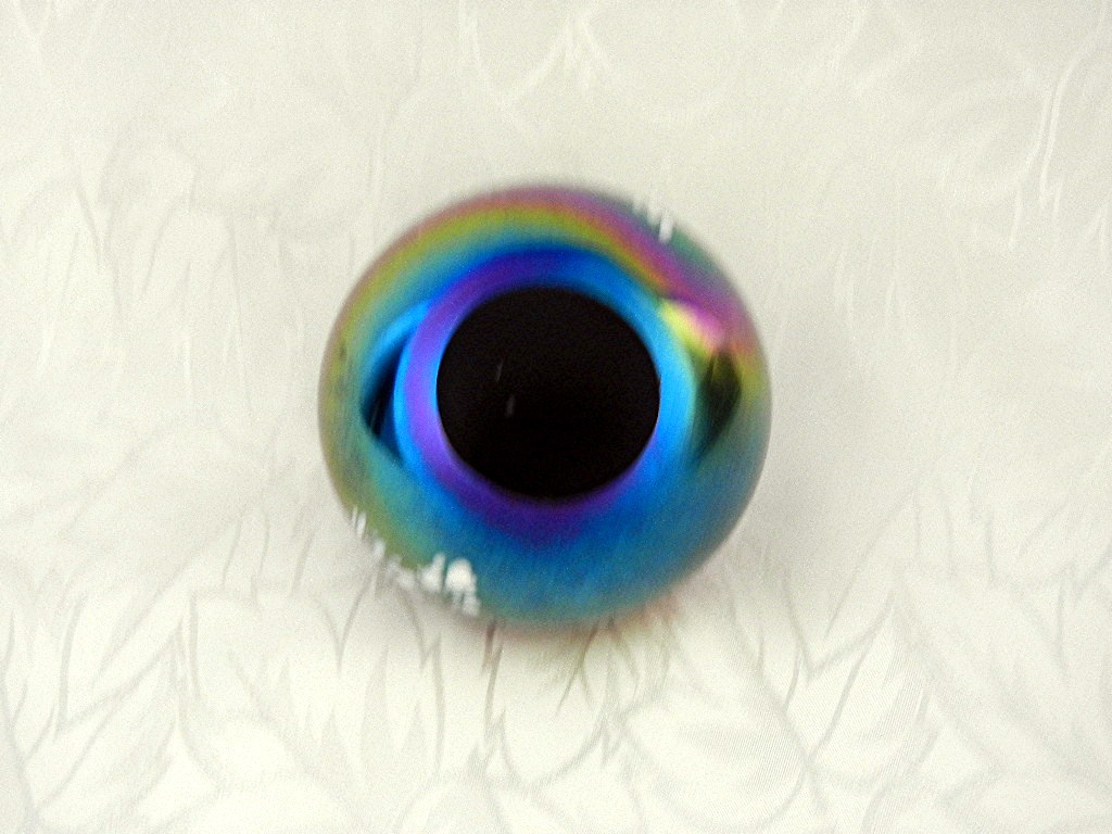 Paperweight Iridescent Blue Green White Mt St Helens As
