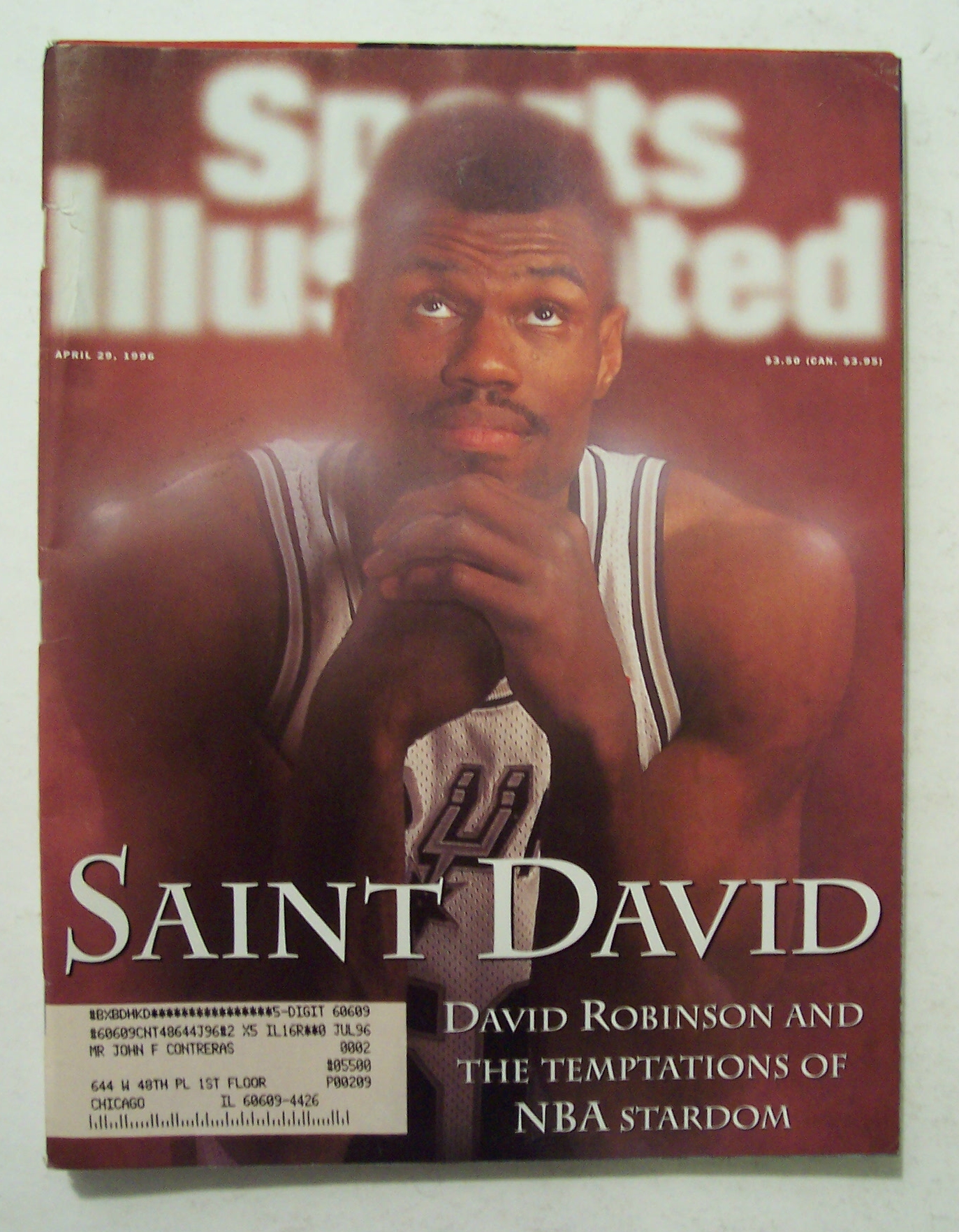 Sports Illustrated Magazine-April 29, 1996-D. Robinson