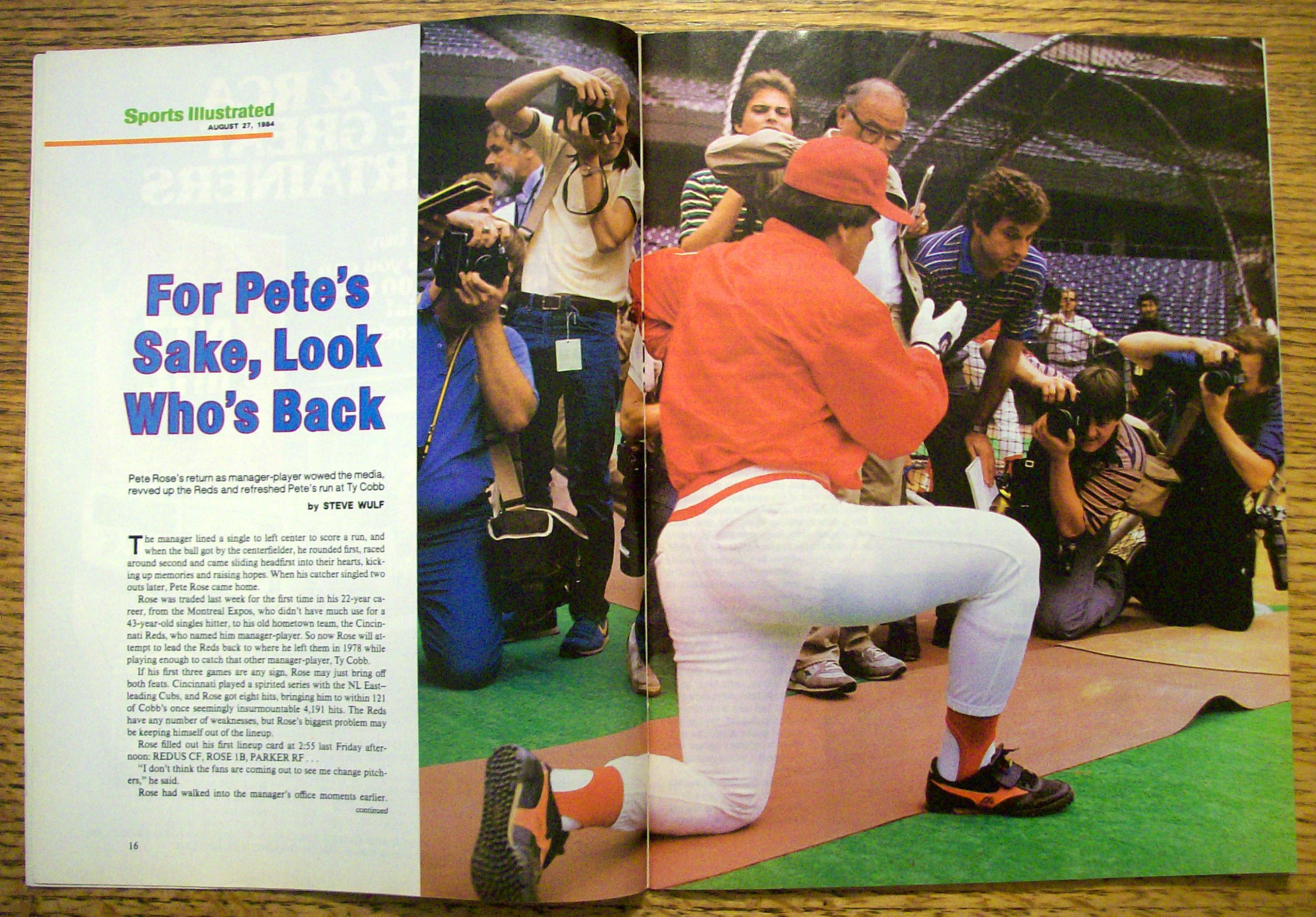 Sports Illustrated Magazine-August 27, 1984-Pete Rose