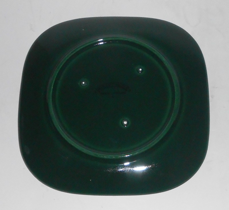 VINTAGE Franciscan Pottery Tiempo Leaf Dark Green Bread Plate