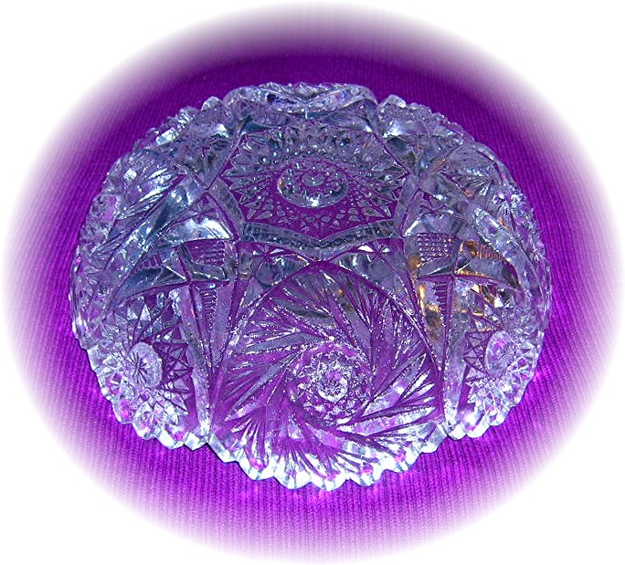 Depression Pressed Glass Candy Dish