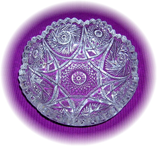 Depression Pressed Glass Candy Dish