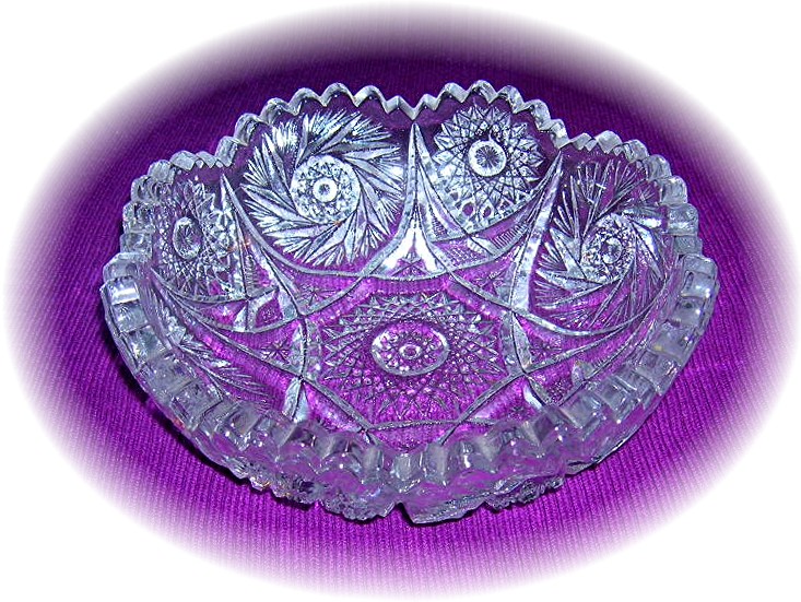 Depression Pressed Glass Candy Dish