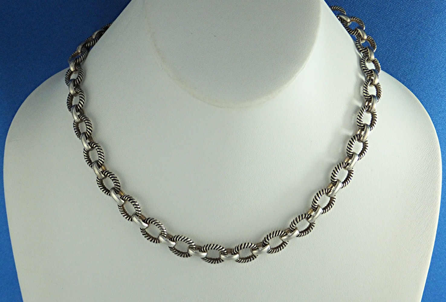 Necklace Sterling Siver Links Toggle Clasp