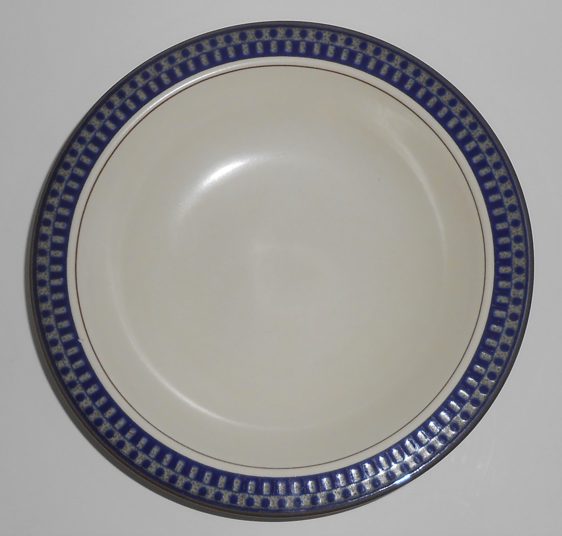 Mikasa China Ironstone Aztec Blue Cobalt Rimmed Soup Ce
