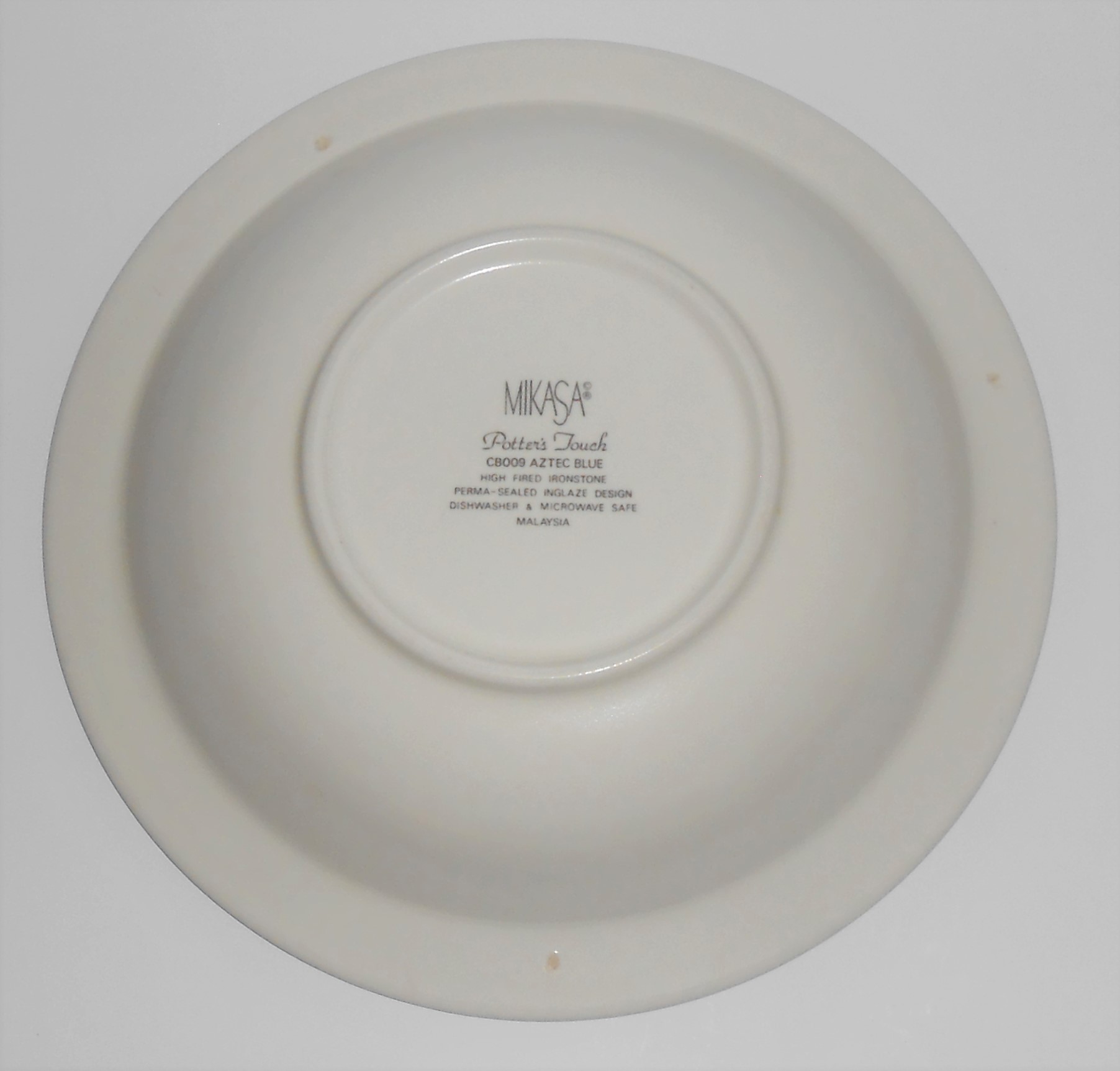 Mikasa China Ironstone Aztec Blue Cobalt Rimmed Soup Ce