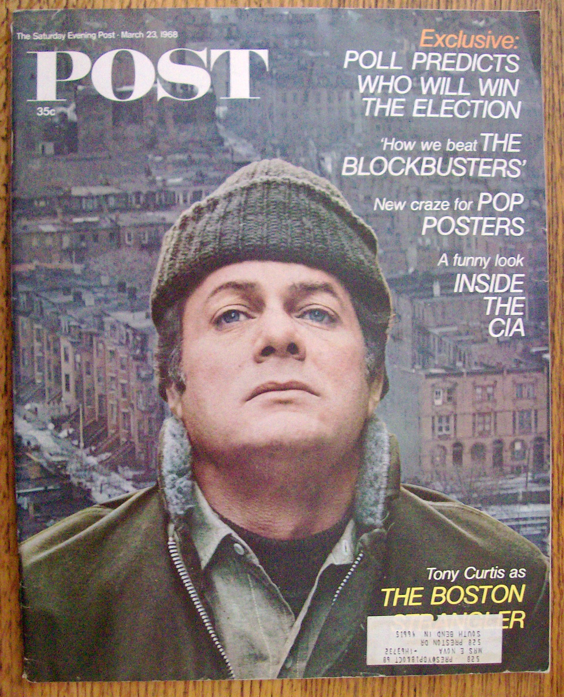 Saturday Evening Post March 23, 1968 Tony Curtis