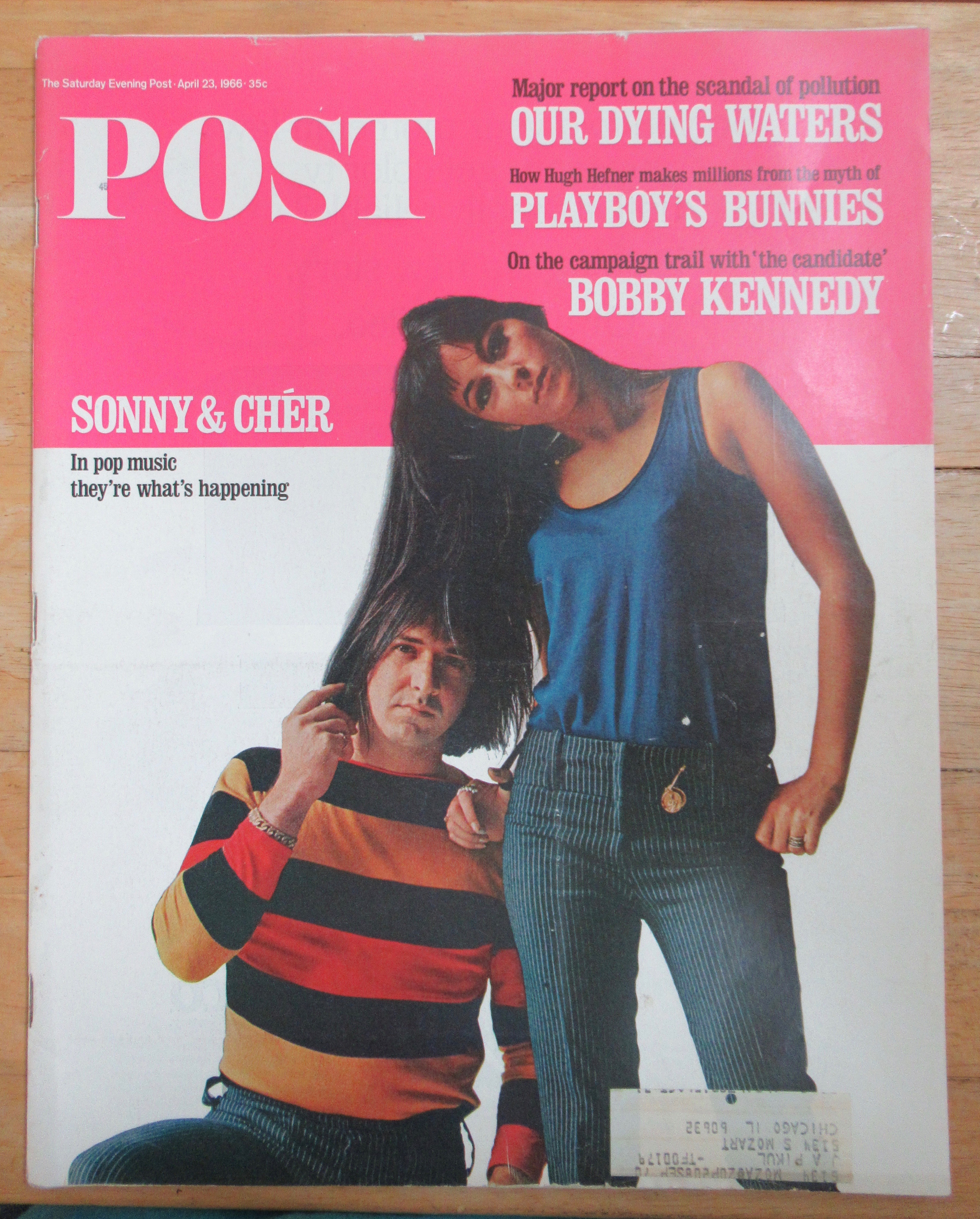 Saturday Evening Post Mag-April 23, 1966-Sonny & Cher