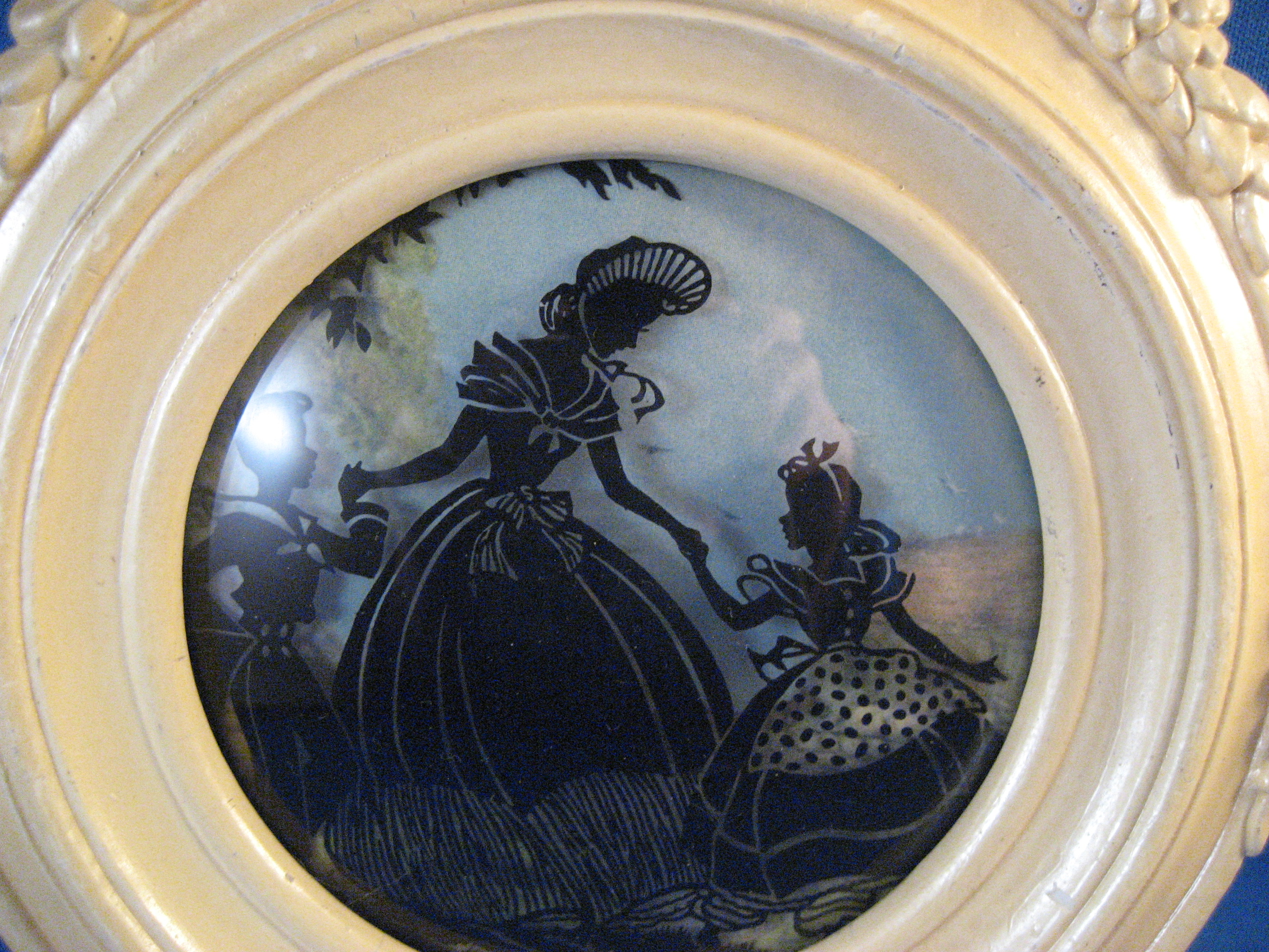Reverse Painting of Woman and Children