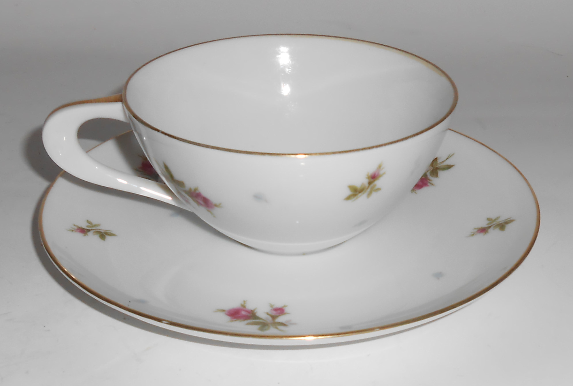 Sango China Porcelain Rose Chintz Cup/Saucer Set