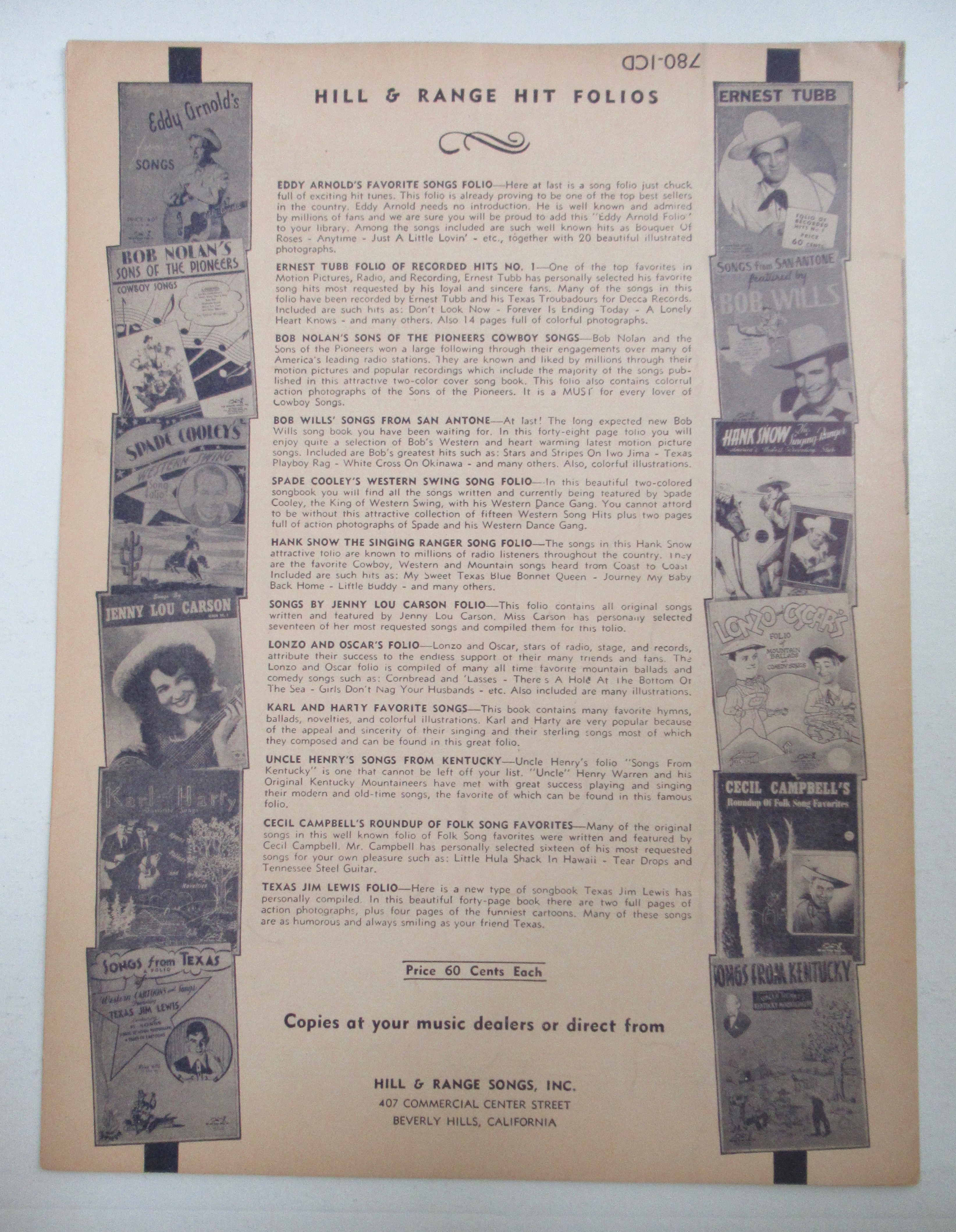 1950 Frosty The Snowman Sheet Music