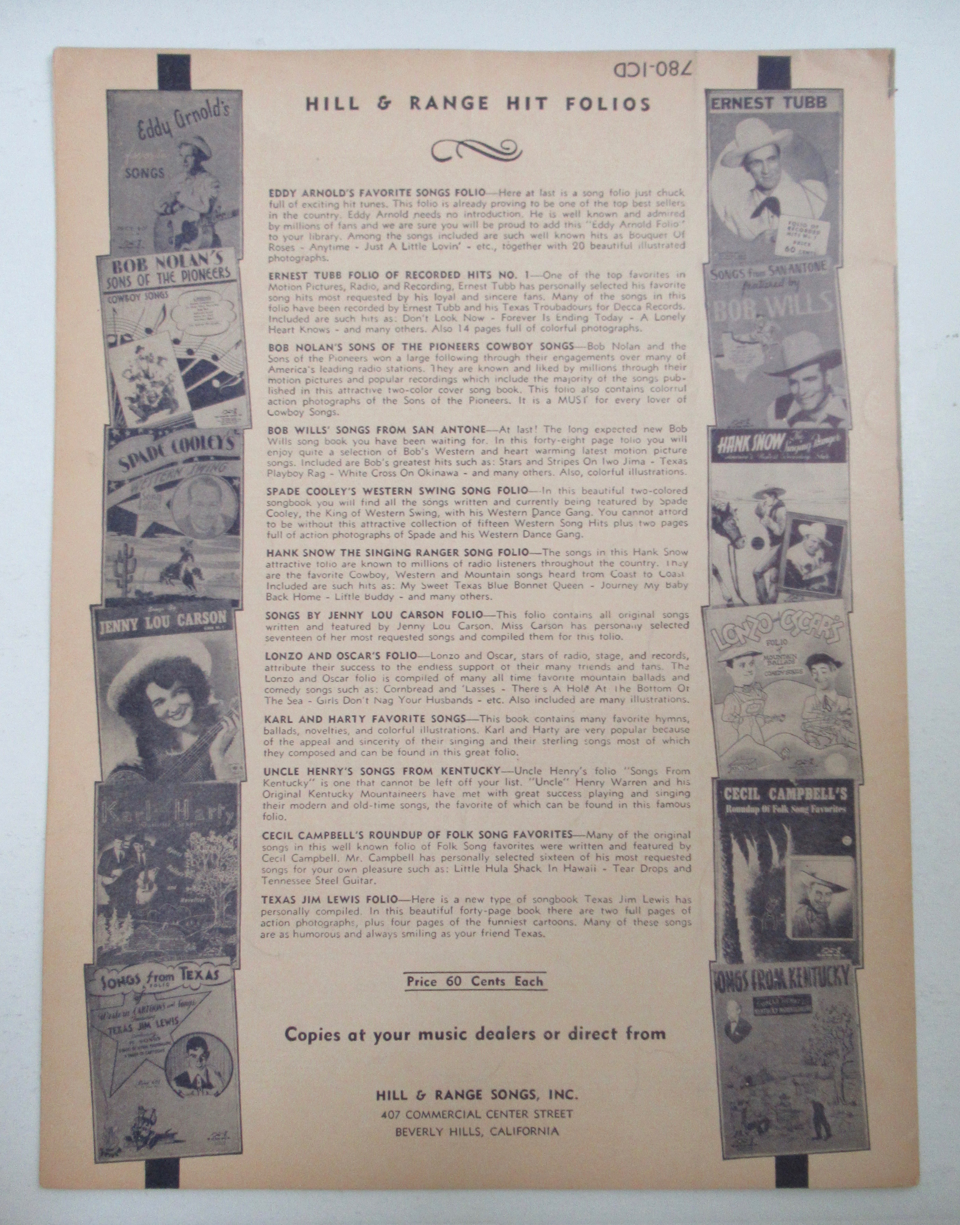 1950 Frosty The Snowman Sheet Music